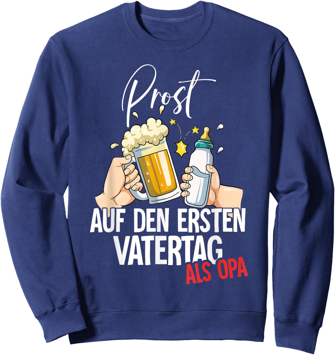 Auf Den Ersten Vatertag Als Opa Sweatshirt - Sweatshirt | Navy