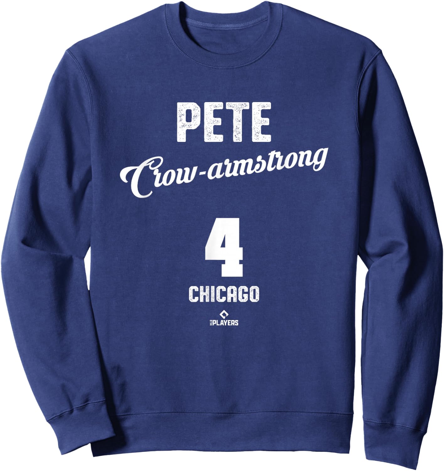 Pete Crow Armstrong 4 Chicago Baseball Vintage MLBPA Sweatshirt - Sweatshirt | Navy