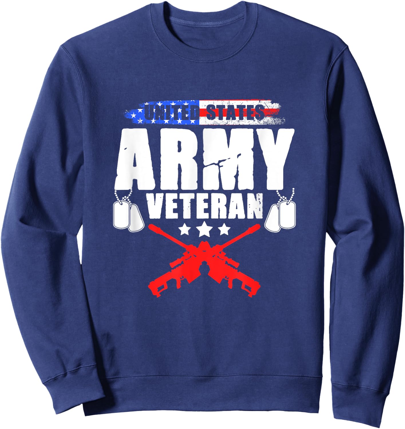 United States Army Veteran Military Soldier Memorial Day Sweatshirt - Sweatshirt | Navy