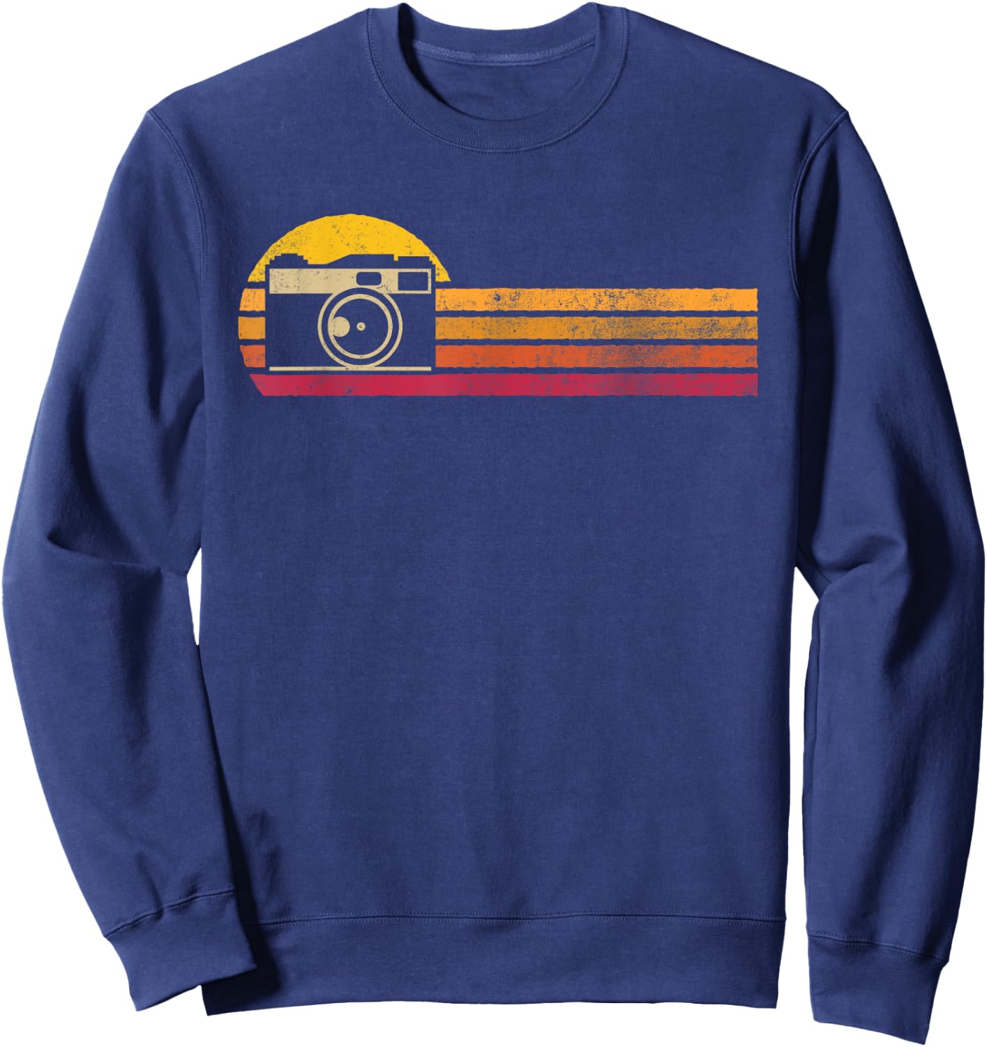Vintage Style Camera Silhouette Retro Photographer Gift Sweatshirt - Sweatshirt | Navy