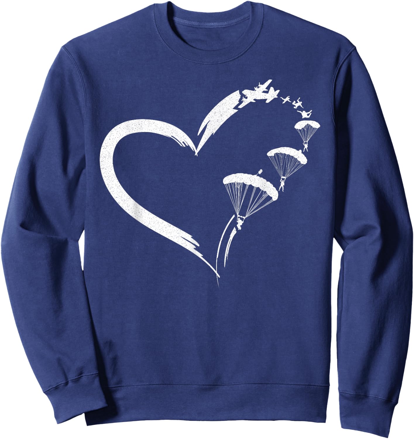 Fallschirm Fallschirm Paraglide Herz Sweatshirt - Sweatshirt | Navy