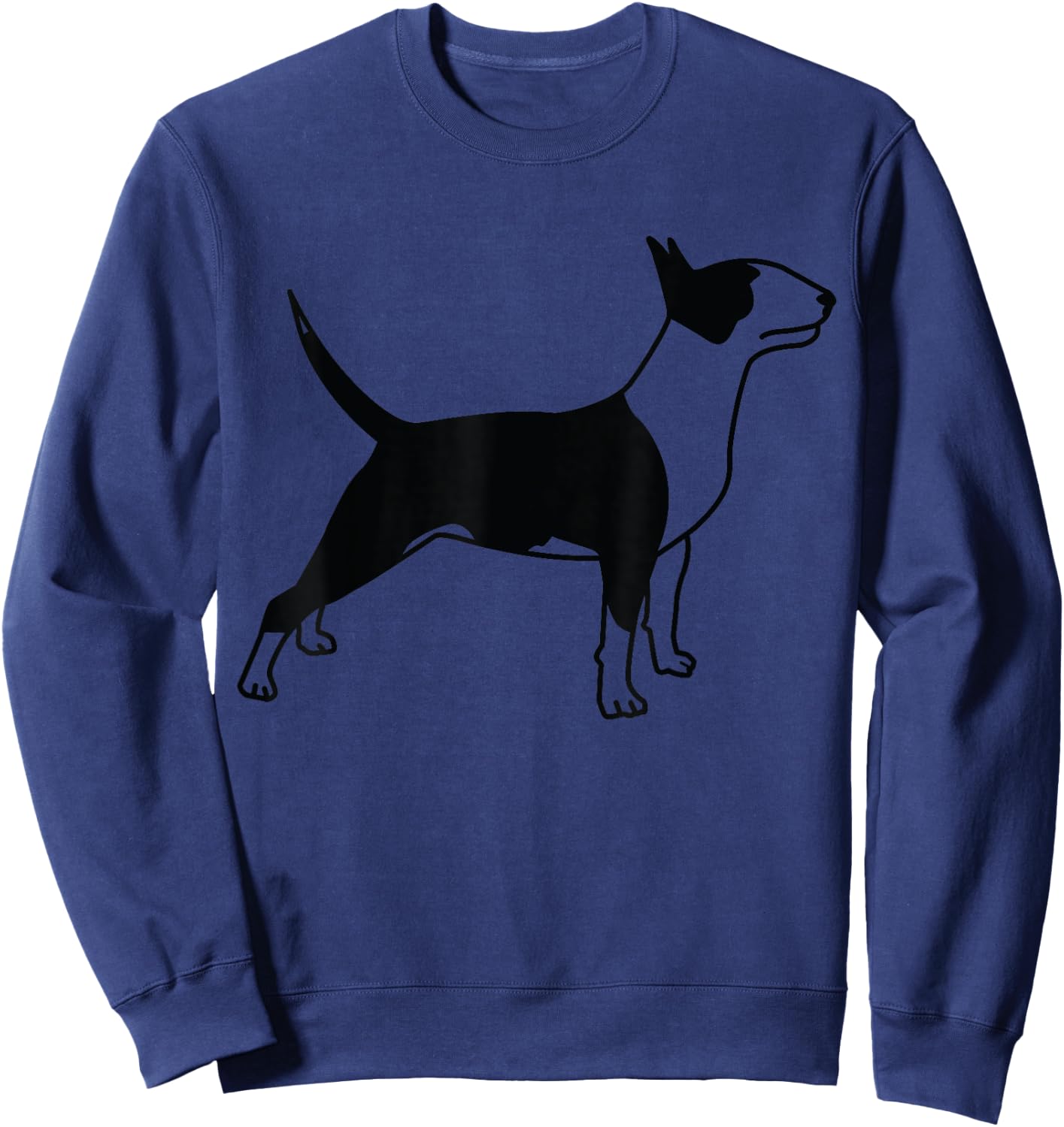Bullterrier walking dog owners dog gift dog fan Sweatshirt - Sweatshirt | Navy