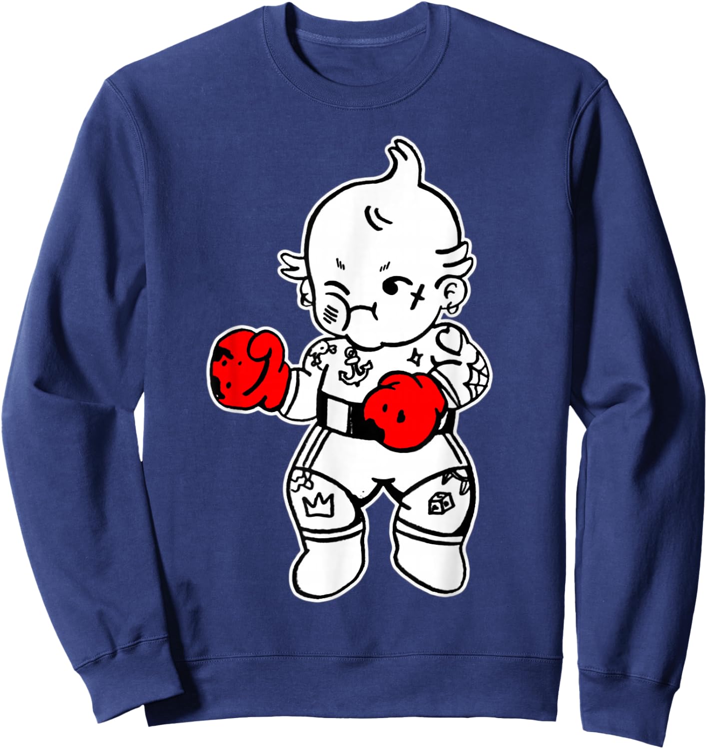Urban Empyre Kewpie Baby Boxer , Small, Black Sweatshirt - Sweatshirt | Navy