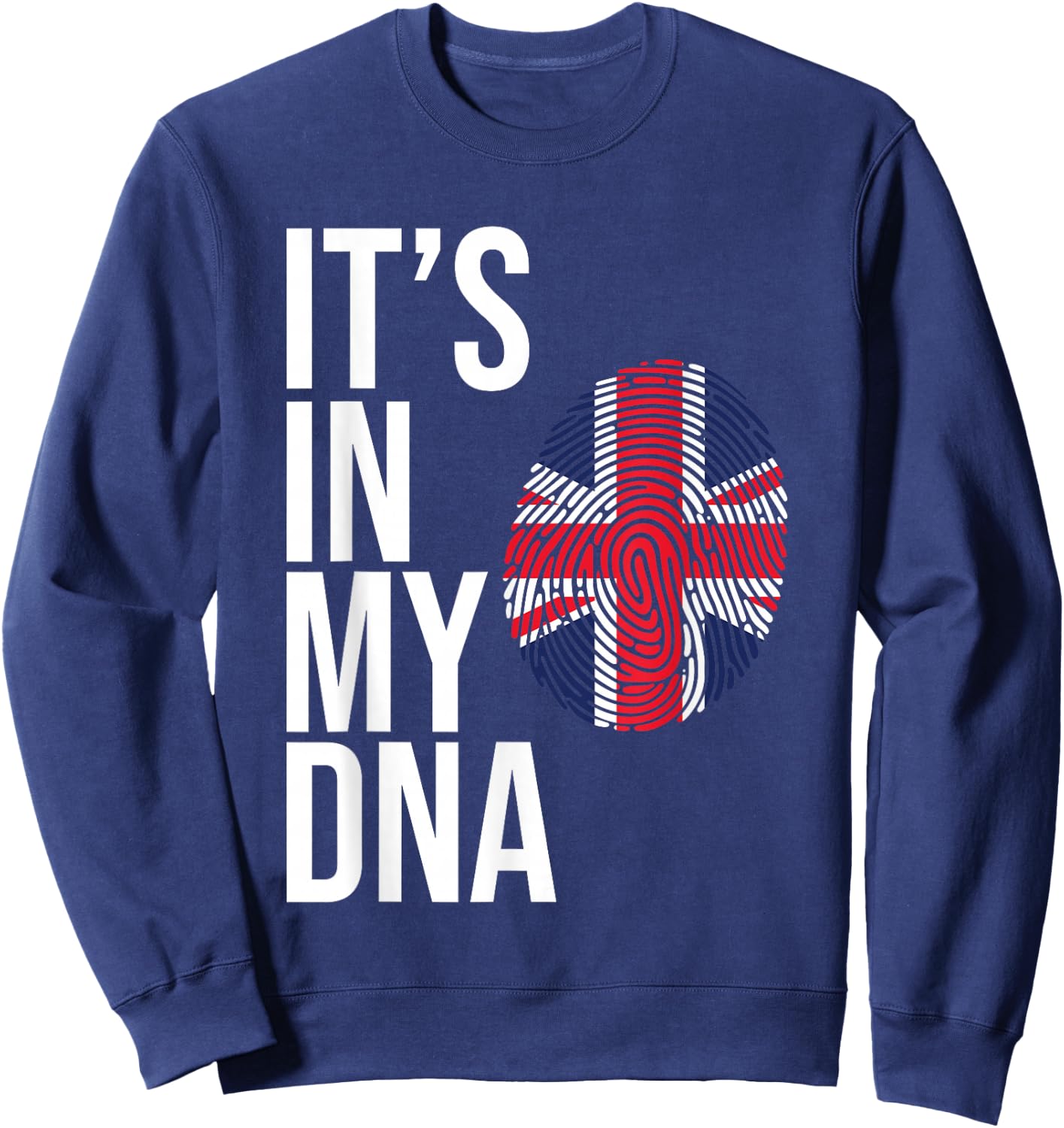 It’s in My DNA British Flag UK England Heritage Design Sweatshirt - Sweatshirt | Navy