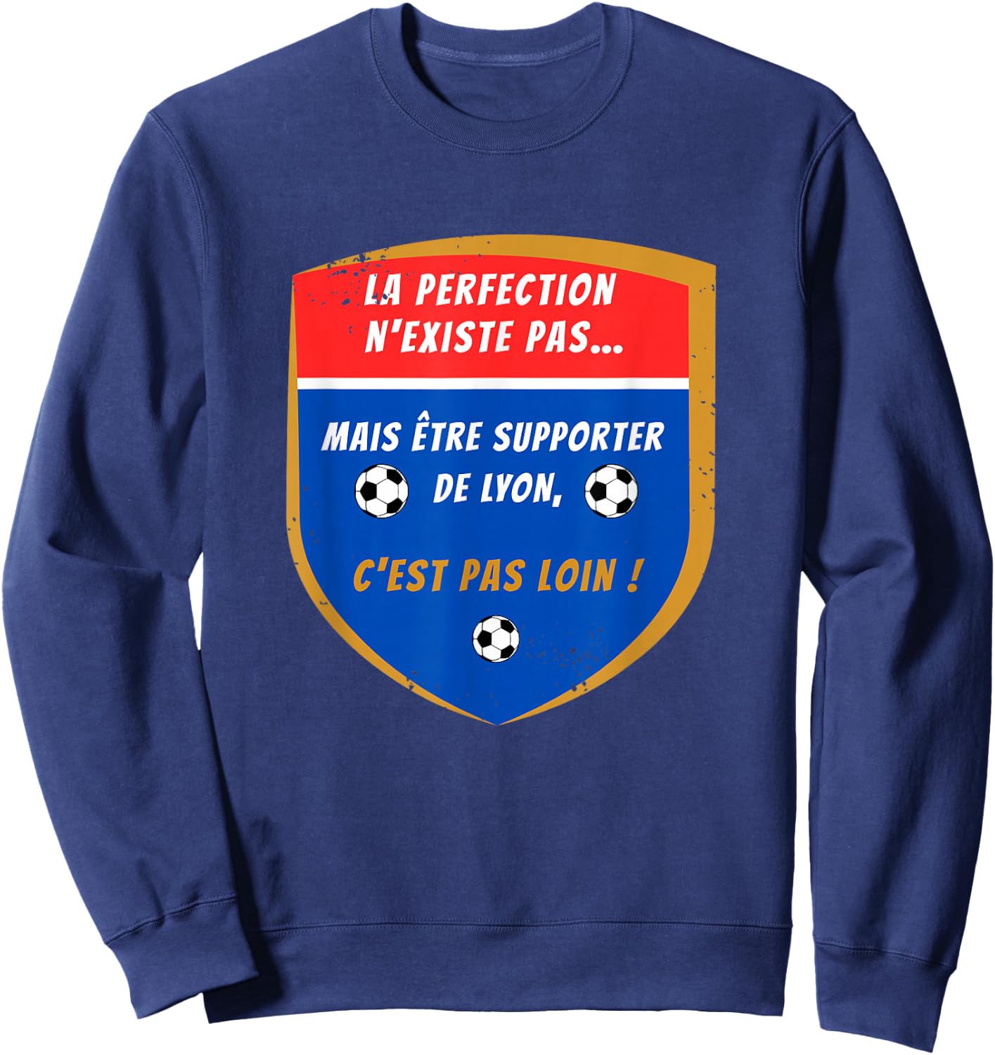 Gift Supporter Lyon Football Lyonnais , Black, S Sweatshirt - Sweatshirt | Navy