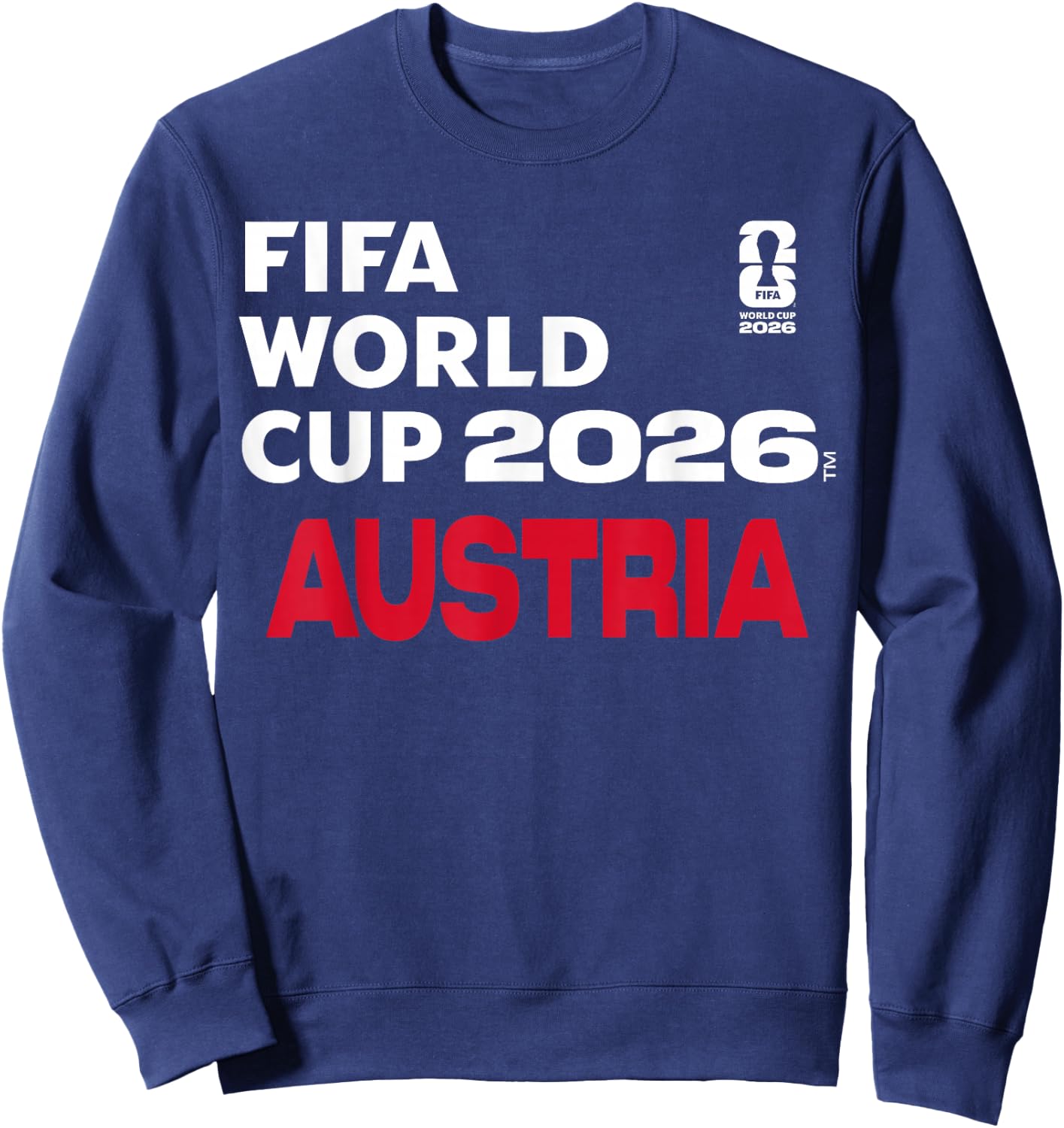 FIFA World CUP26 Österreich Blockbuchstaben Sweatshirt - Sweatshirt | Navy