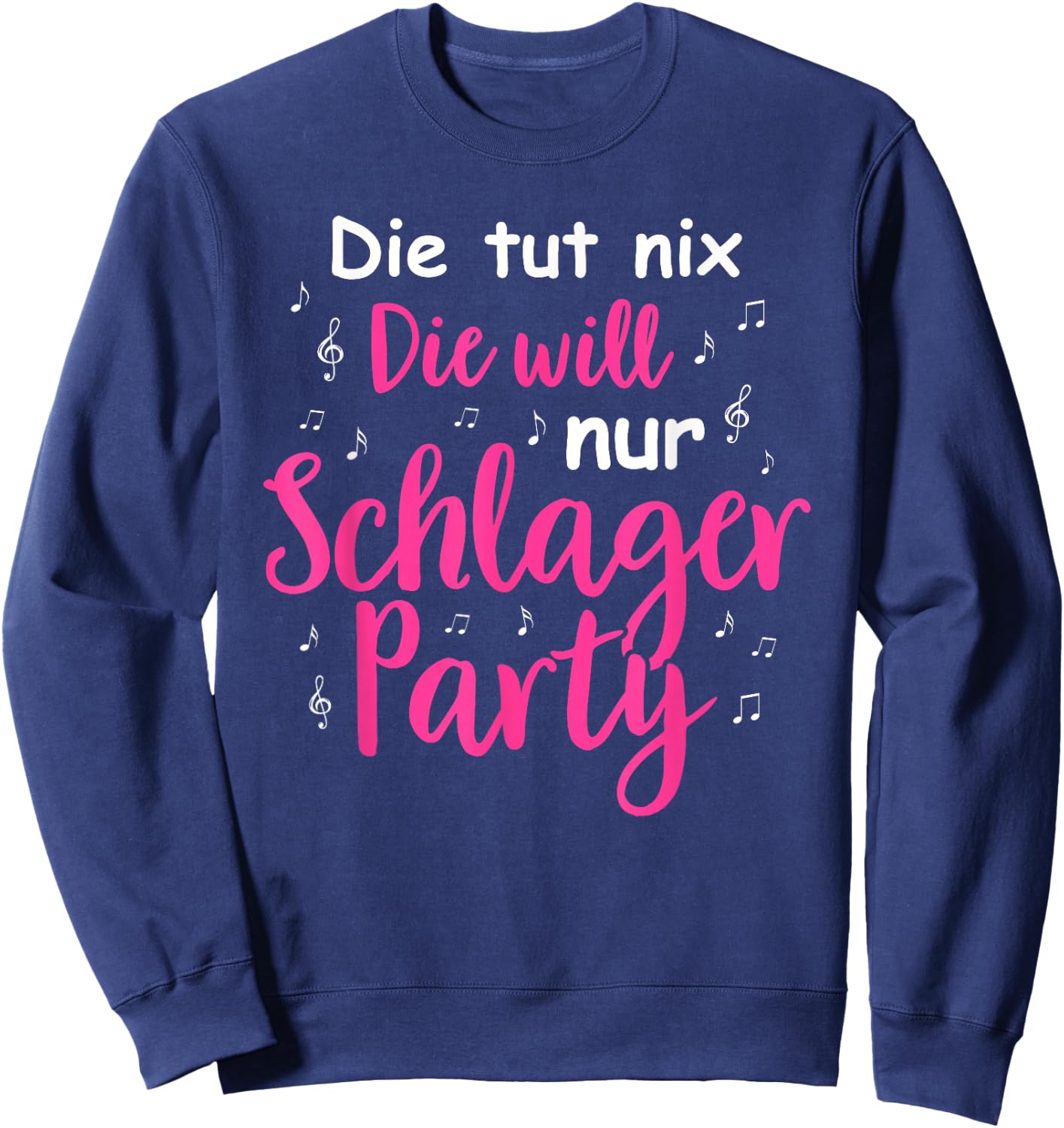 Schlager Music Costume Party Girls Schlagerfan Schlager Music , black Sweatshirt - Sweatshirt | Navy