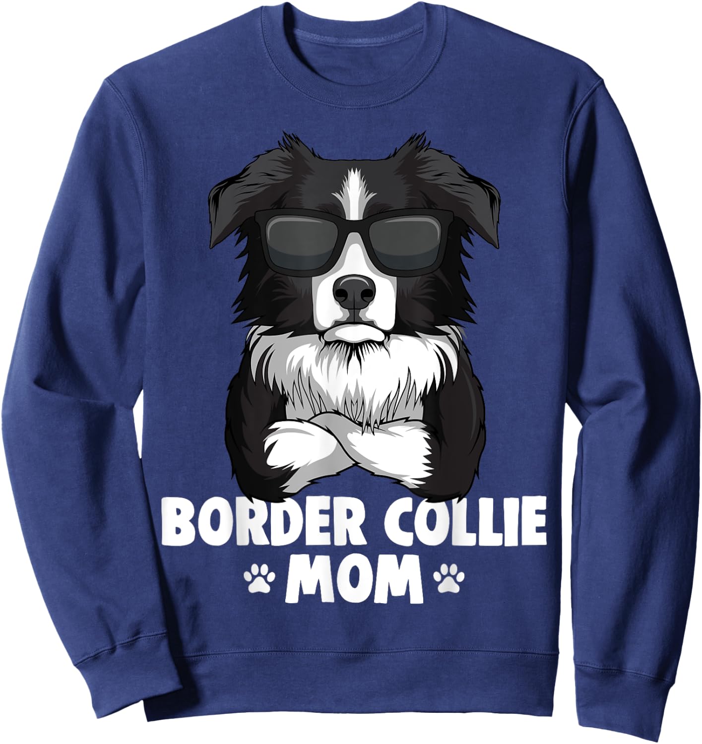 Border Collie Mom Hunde Mama Frauchen Damen Sweatshirt - Sweatshirt | Navy