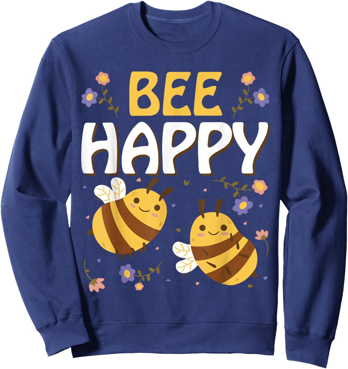 Bee Happy - bees Sweatshirt - Sweatshirt | Navy