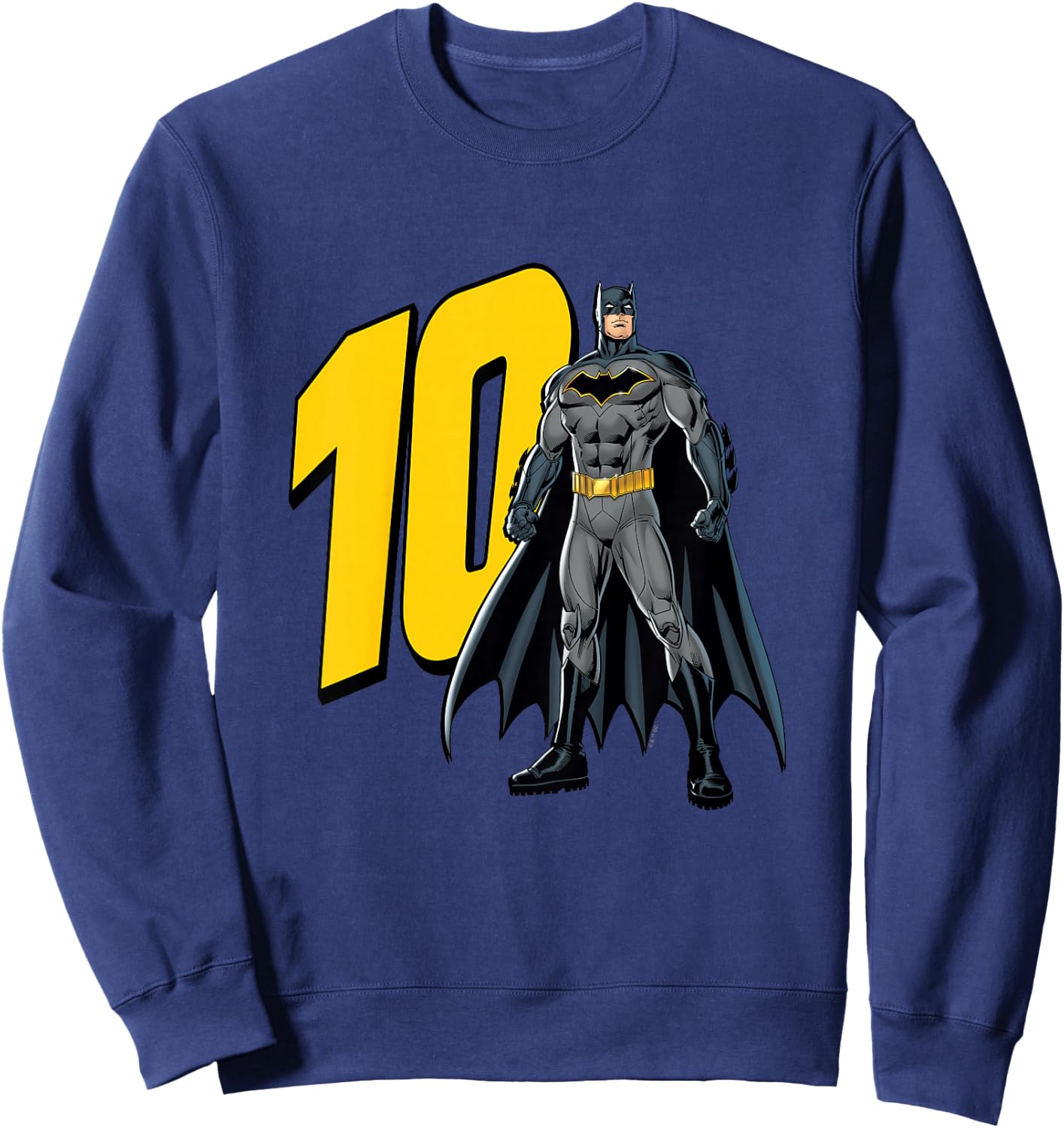 Kids Batman Super Hero 10th Birthday Sweatshirt - Sweatshirt | Navy