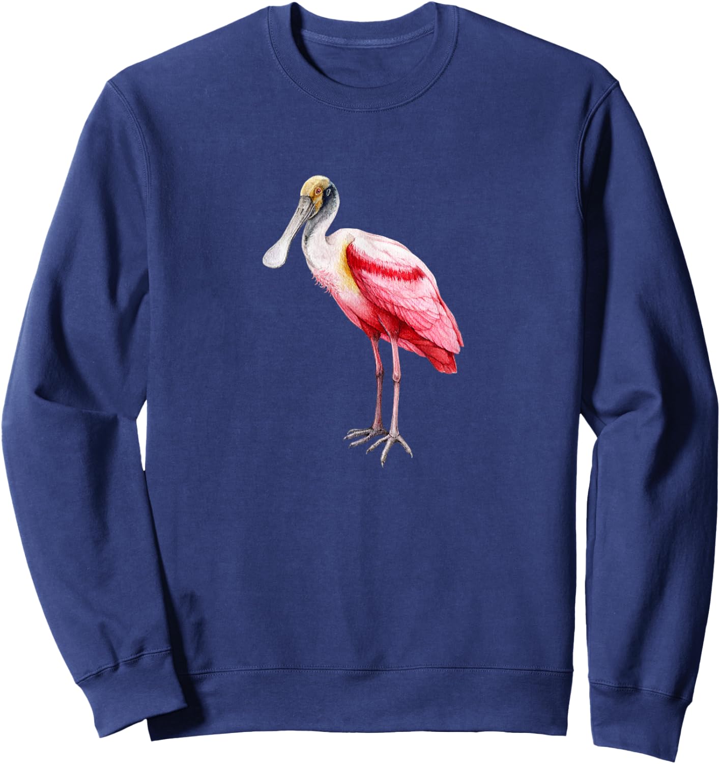 Roseate Spoonbill Ibis Wading Bird Pink Flamingo Sweatshirt - Sweatshirt | Navy