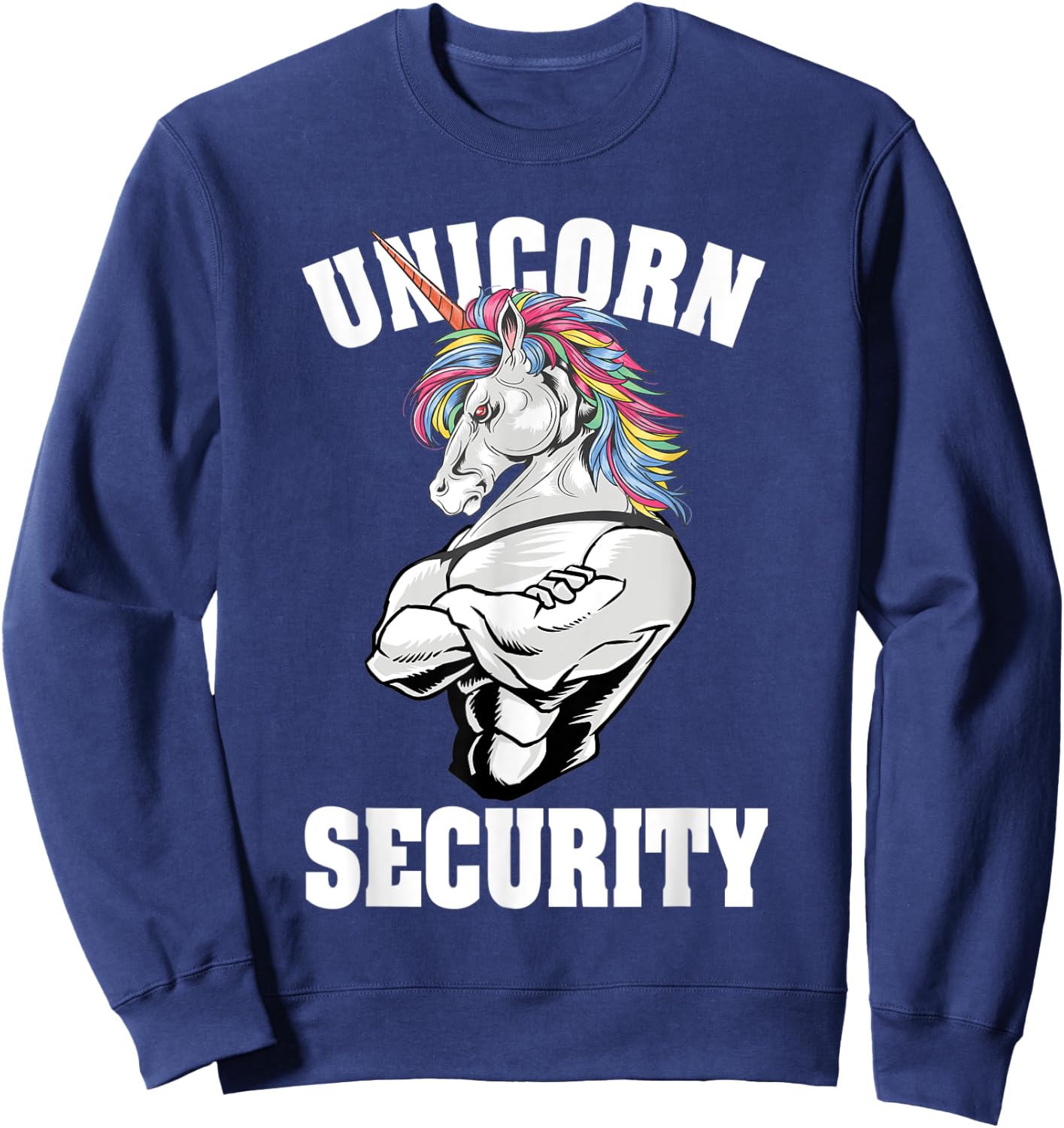 Unicorn Security Funny Costume Police Men Women Kids Sweatshirt - Sweatshirt | Navy