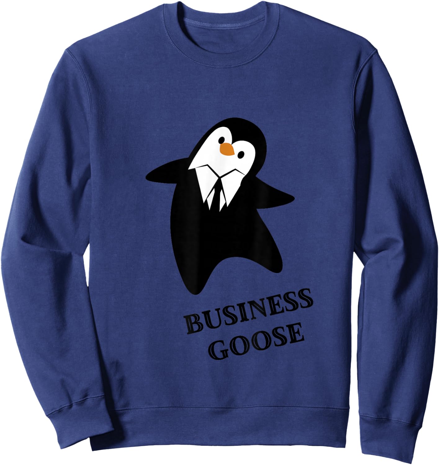 Business Goose Penguin in Tuxedo Sweatshirt - Sweatshirt | Navy