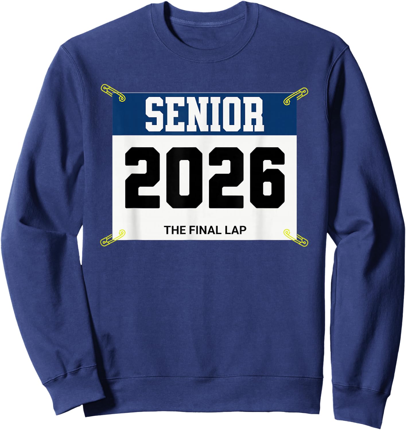 Track and Field Senior 2026 Race Bib The Final Lap Sweatshirt - Sweatshirt | Navy