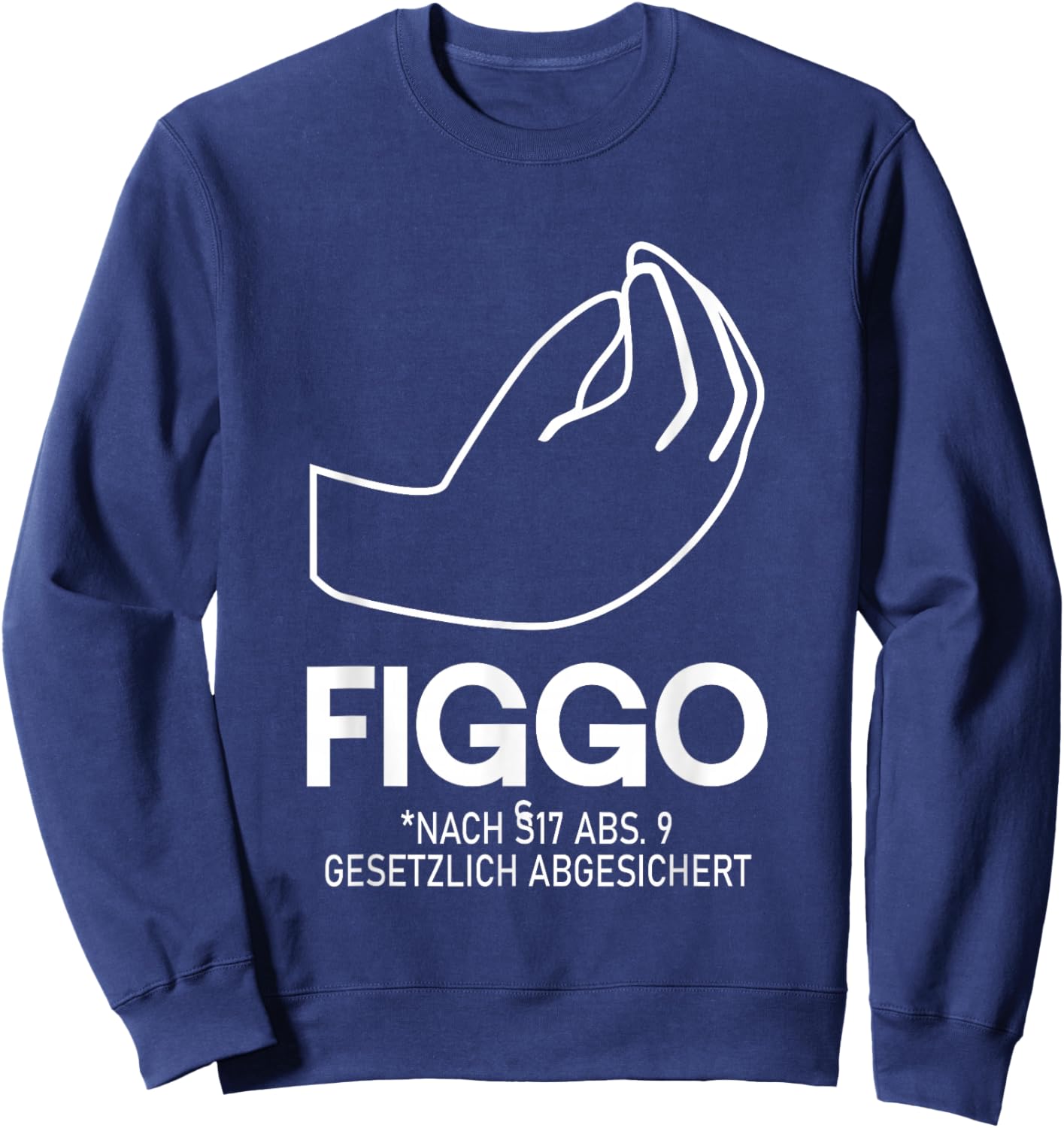 Figgo Ficko | Legally Secured | Percy , black Sweatshirt - Sweatshirt | Navy