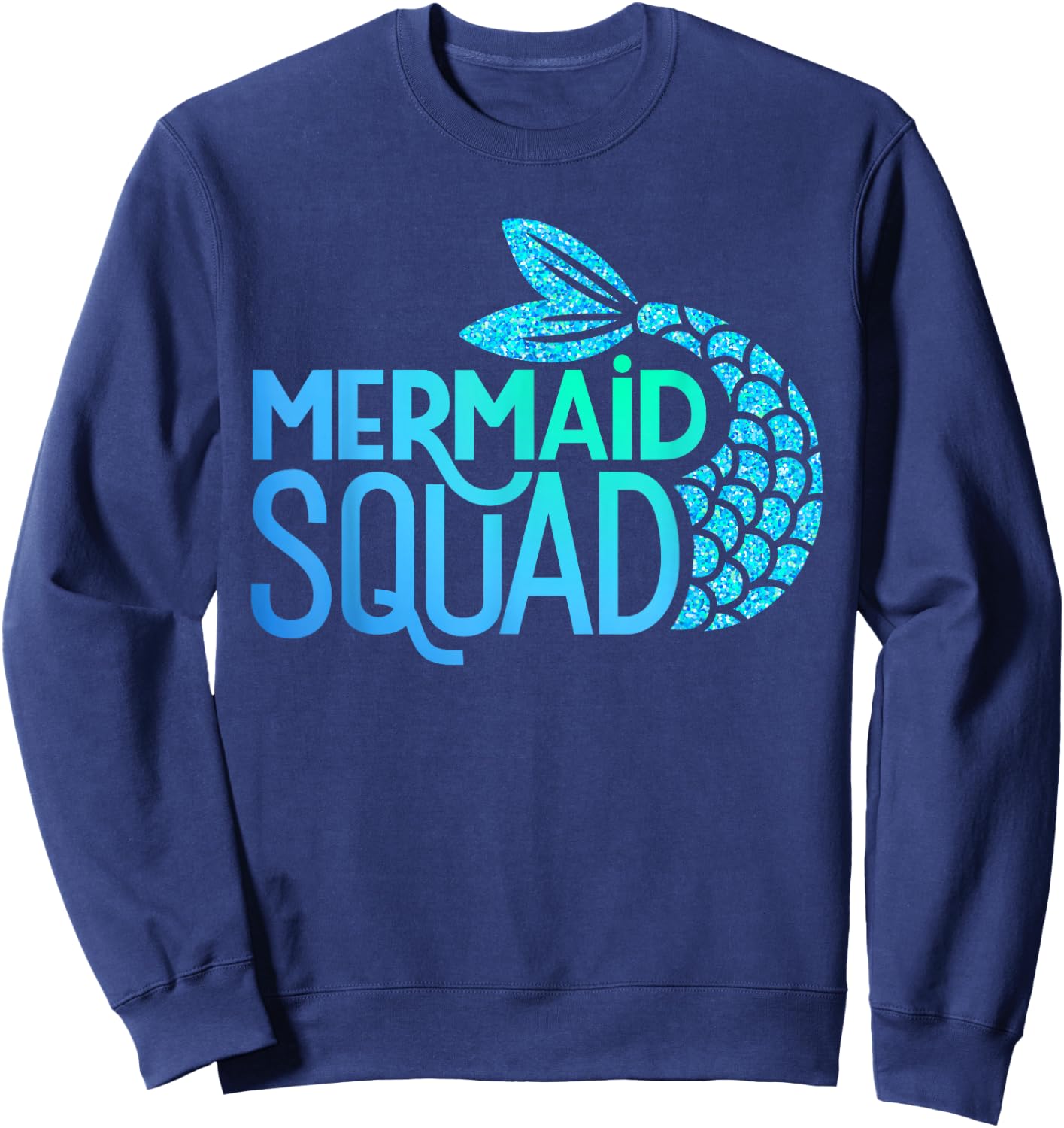 Mermaid Squad Birthday Matching Sweatshirt - Sweatshirt | Navy