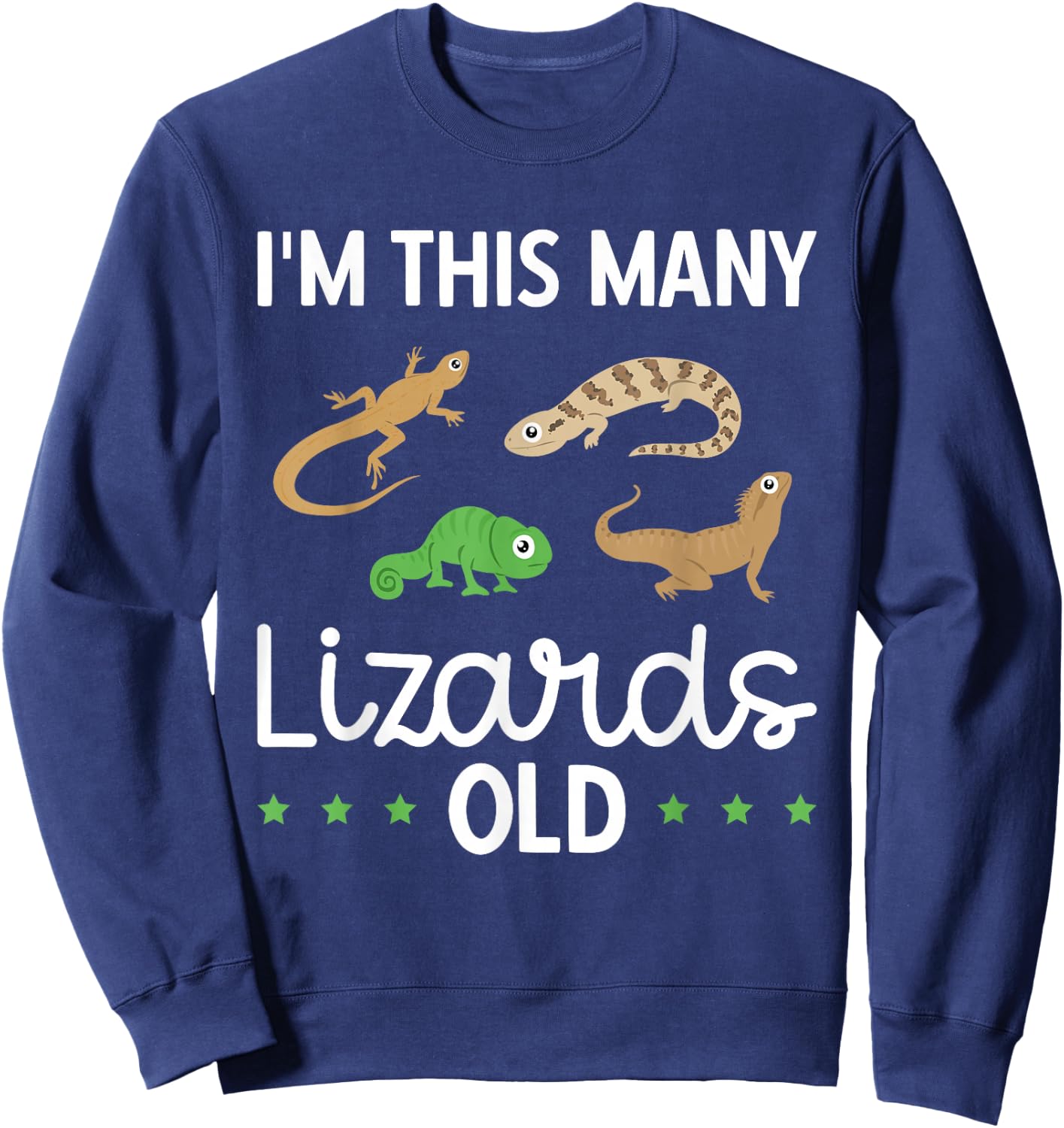Children's Reptile Lizard Birthday Sweatshirt - Sweatshirt | Navy