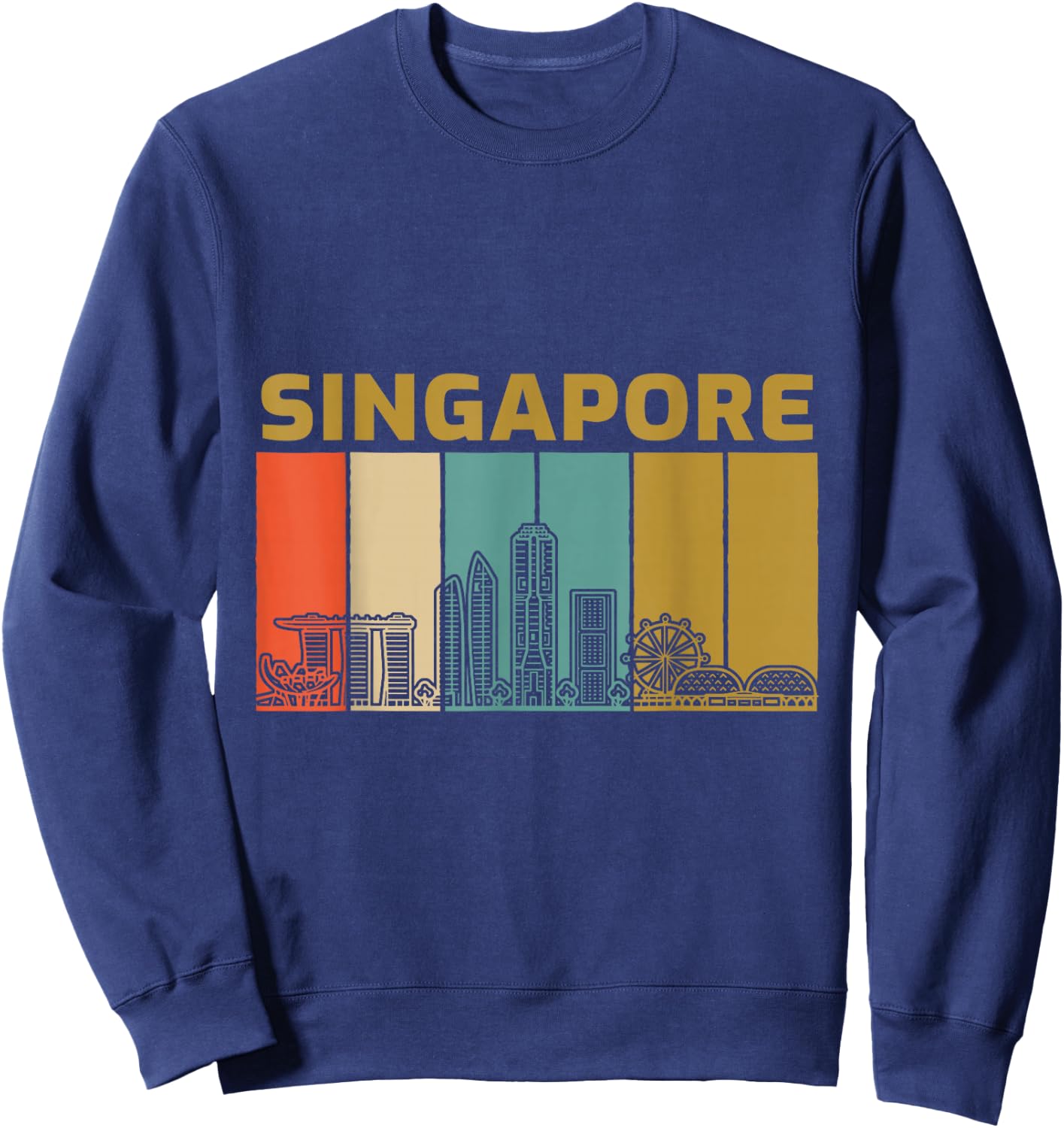 Amazing Singapore Skyline Love City Sweatshirt - Sweatshirt | Navy