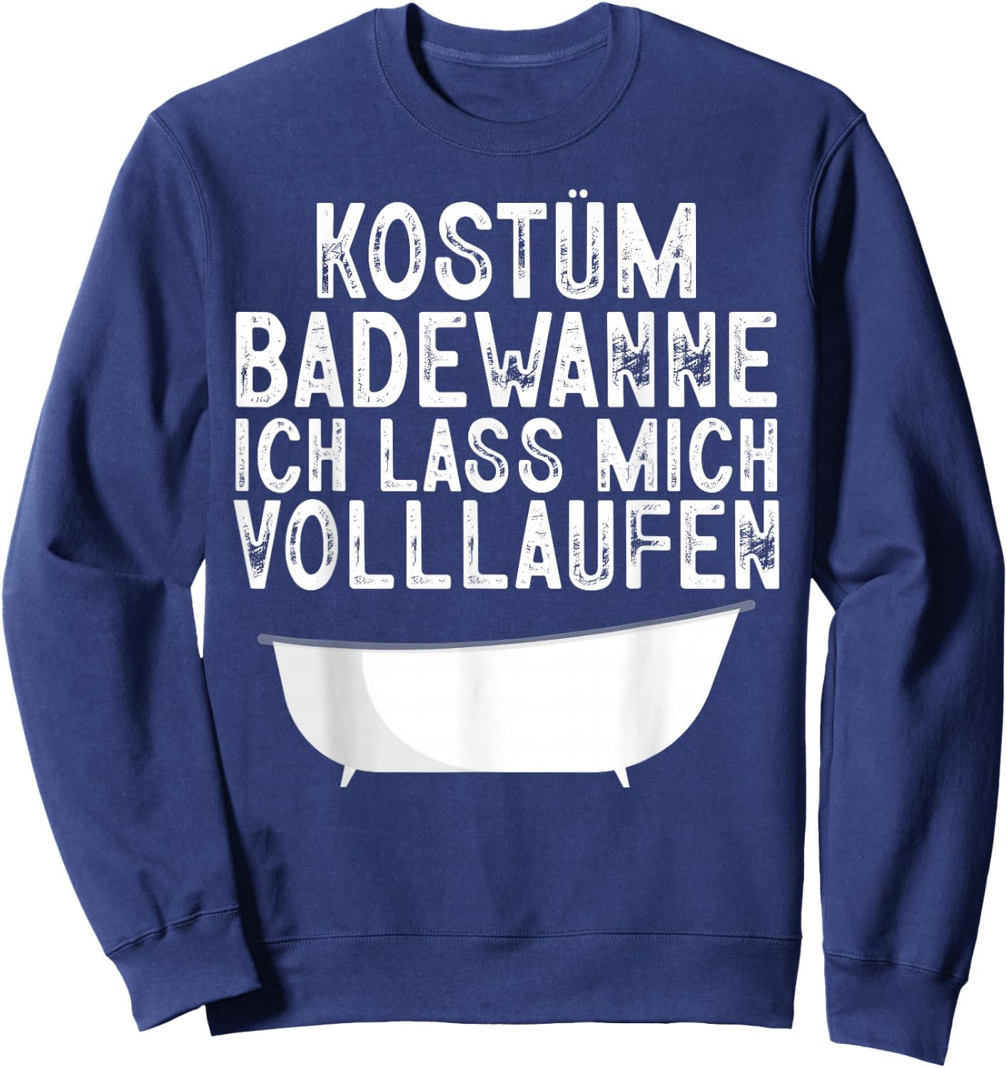 Costume Bathtub Full Run Fancy Dress Carnival Sauf Men's , black Sweatshirt - Sweatshirt | Navy