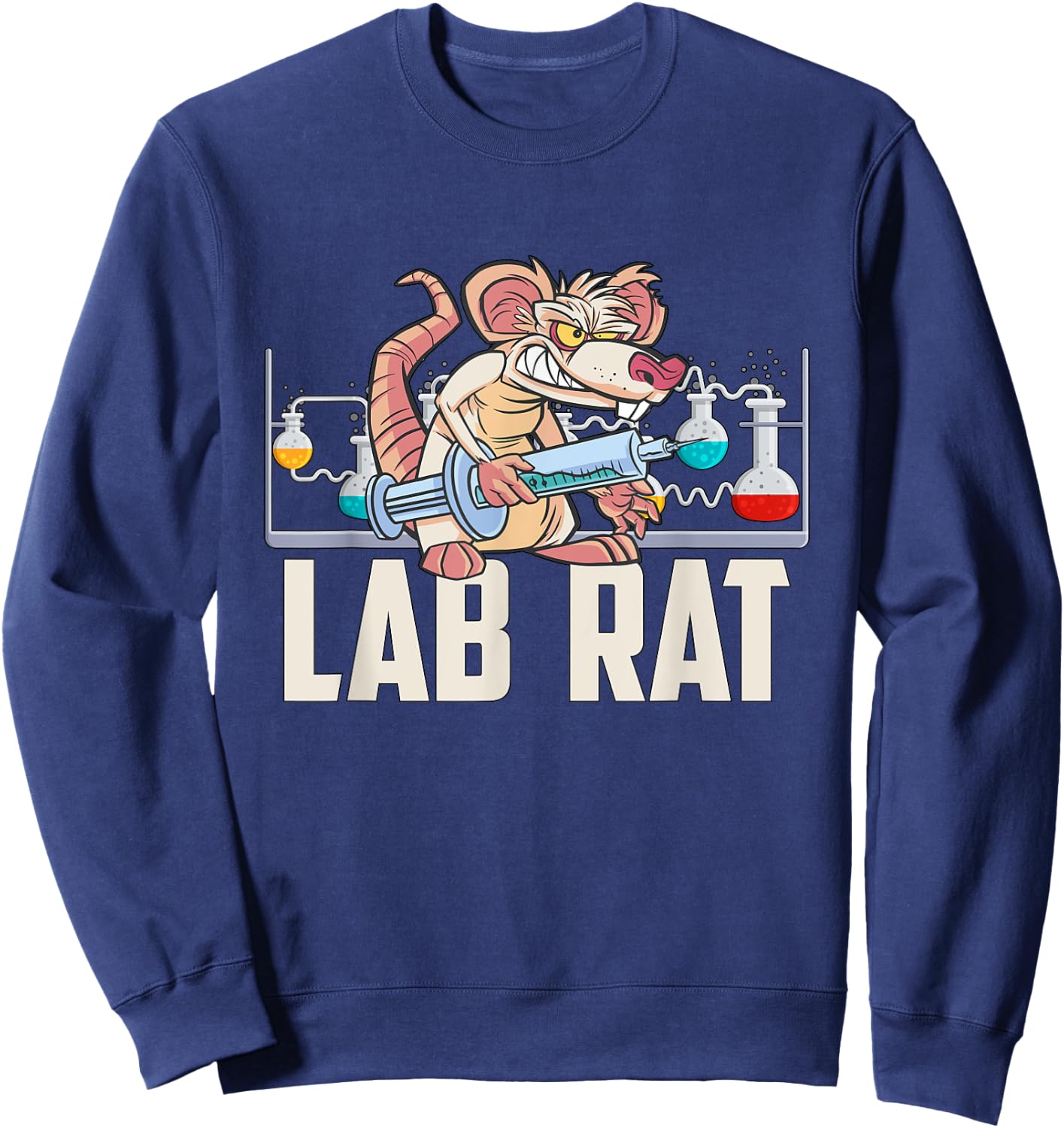 Lab Rat Scientist Loves Medical Technologist Lab Technician Sweatshirt - Sweatshirt | Navy