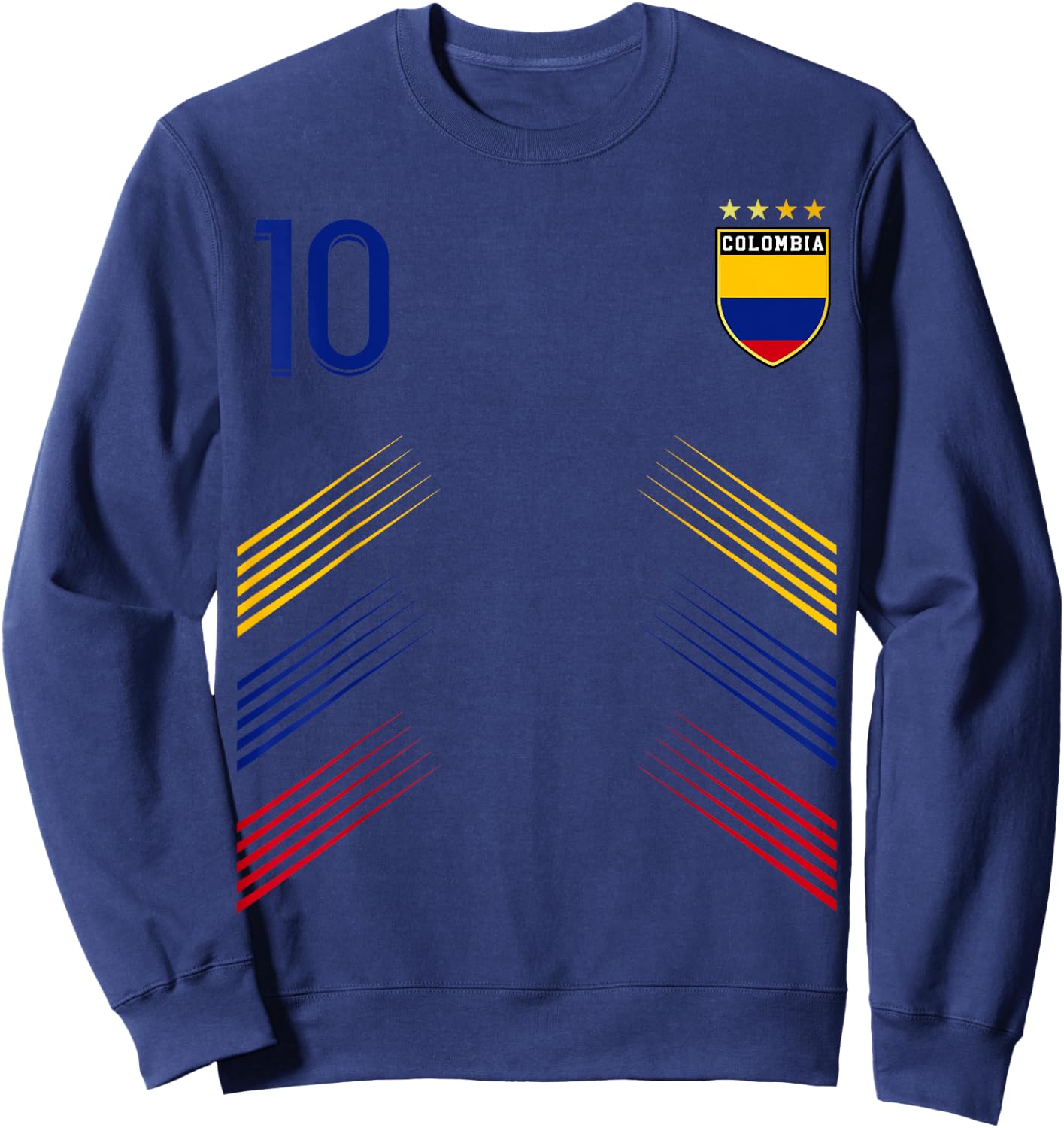 Colombia Flag for Colombian Pride Lovers , Black, S Sweatshirt - Sweatshirt | Navy