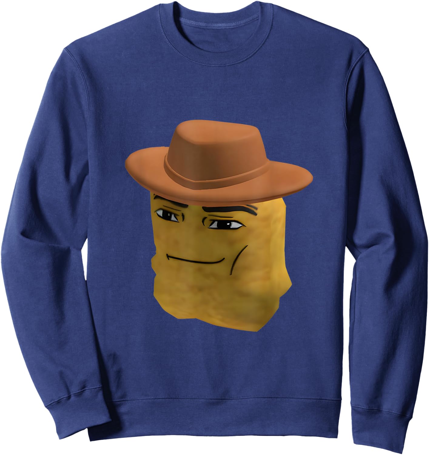 Chicken Nugget Cowboy Meme Sweatshirt - Sweatshirt | Navy