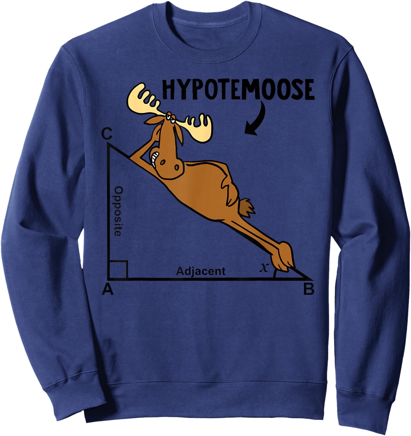 Geometry Adjacent Opposite HypoteMOOSE Sweatshirt - Sweatshirt | Navy