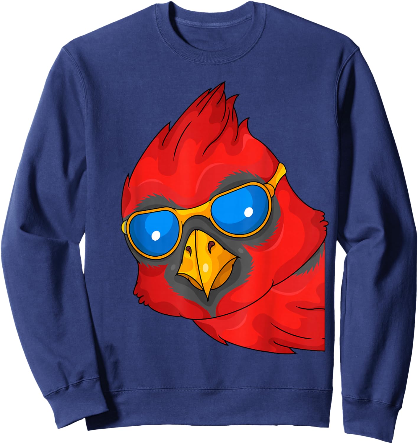 Northern Cardinal Bird Lover Men Bird Watching Cardinal Sweatshirt - Sweatshirt | Navy