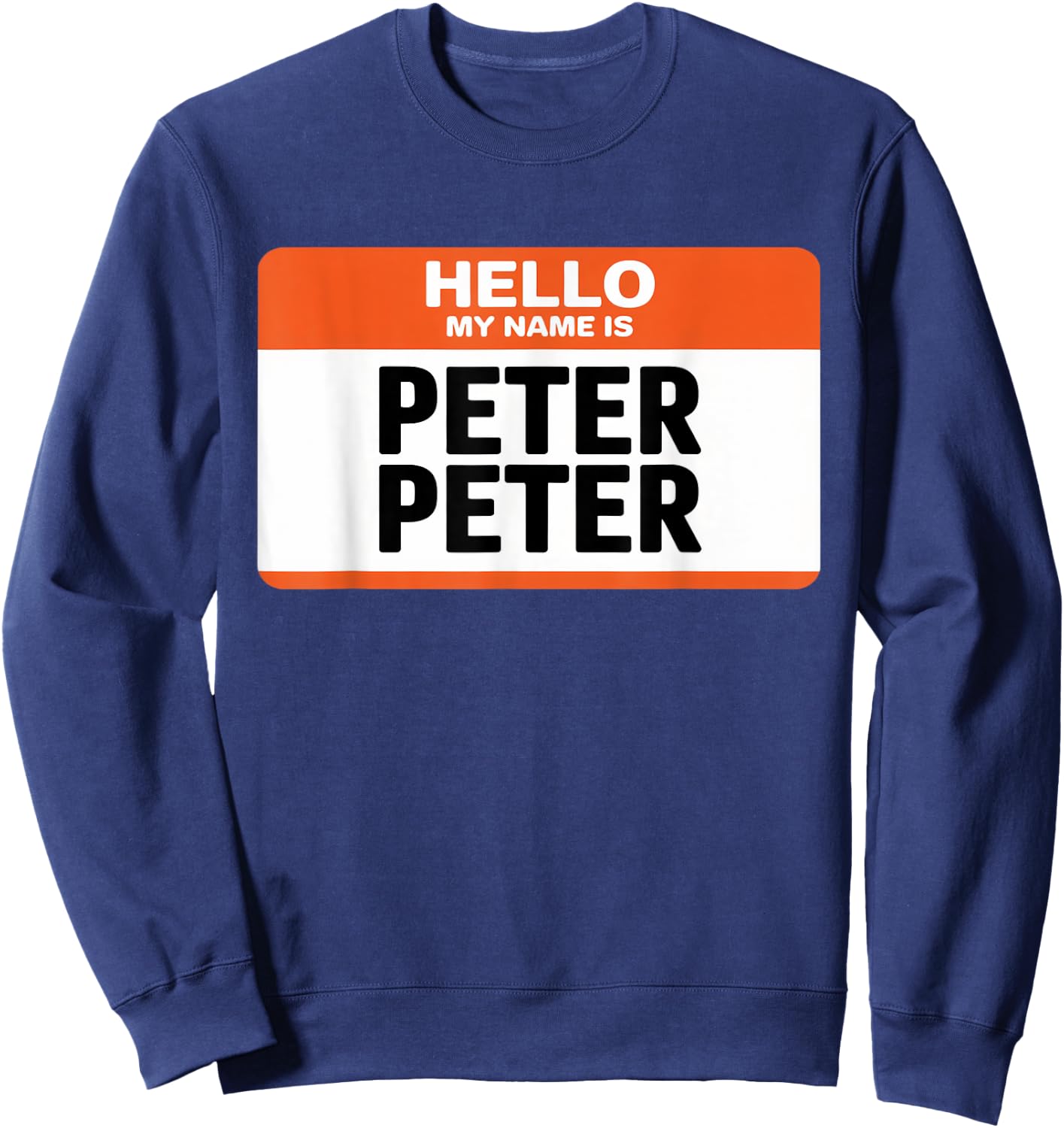 Peter Pumpkin Eater Couples Halloween Name Tag Costume Sweatshirt - Sweatshirt | Navy