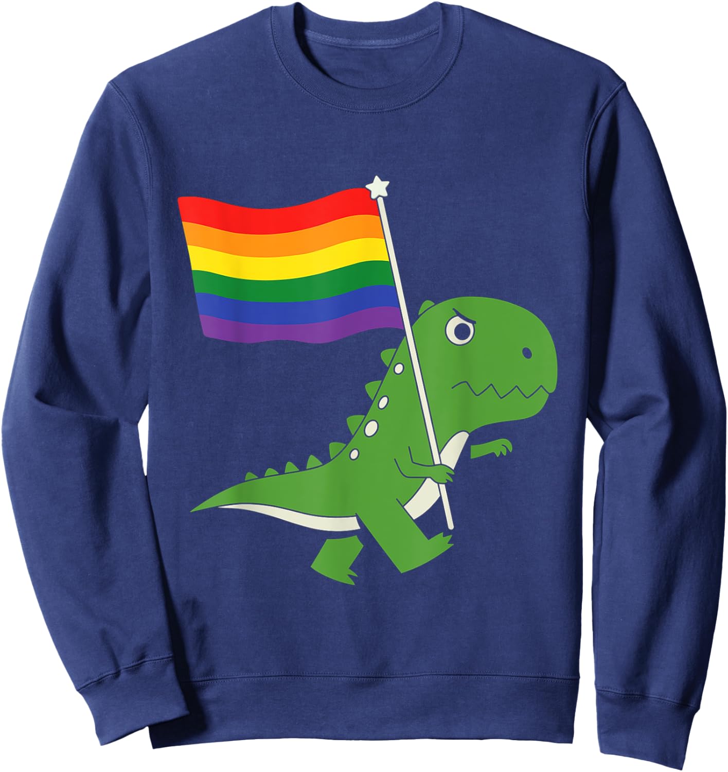 Dinosaurier LGBT Regenbogen Flagge Pride Month Gay Lesben Junge Kinder Sweatshirt - Sweatshirt | Navy