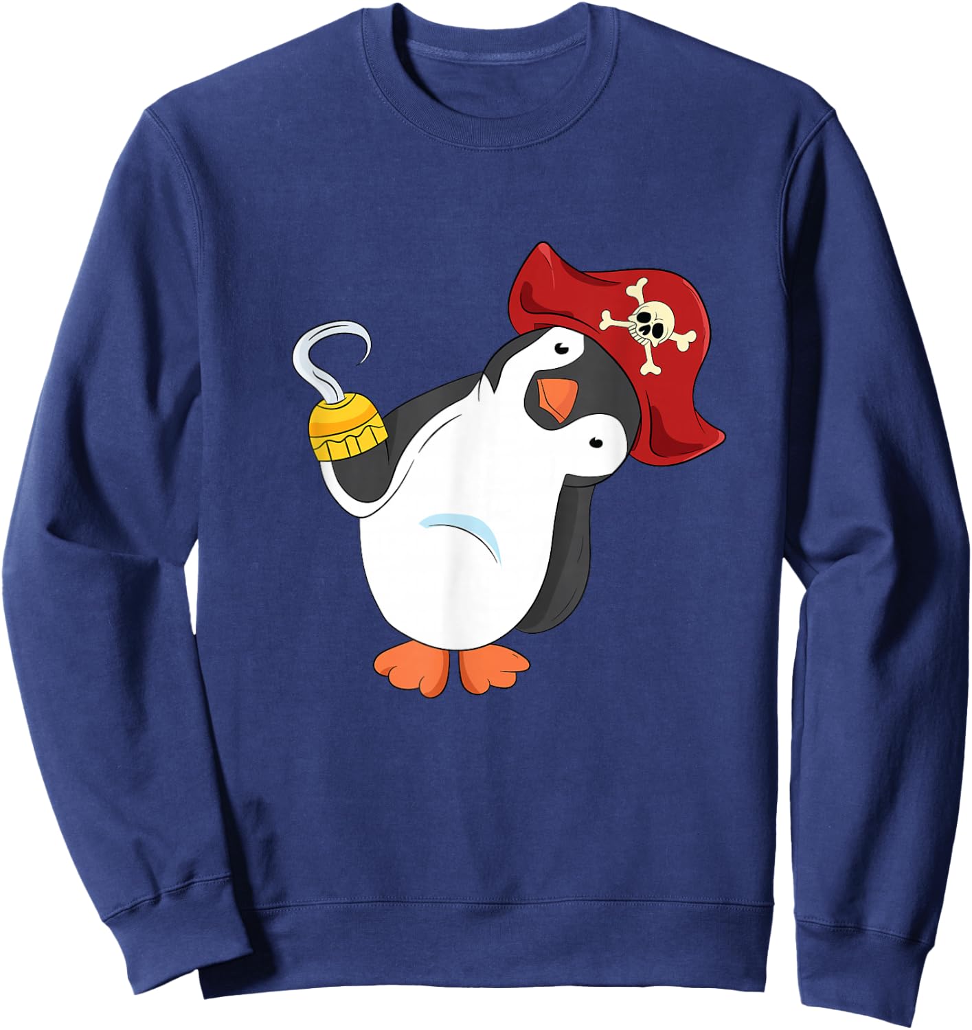 Penguin Pirate Zookeeper Boy Girl Zoo Animal Penguin Sweatshirt - Sweatshirt | Navy