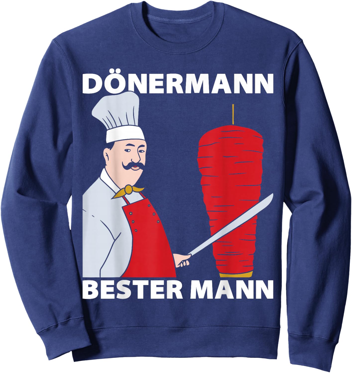 Dönermann Bester Mann Kebab Liebhaber Döner Spieß Dürüm Sweatshirt - Sweatshirt | Navy
