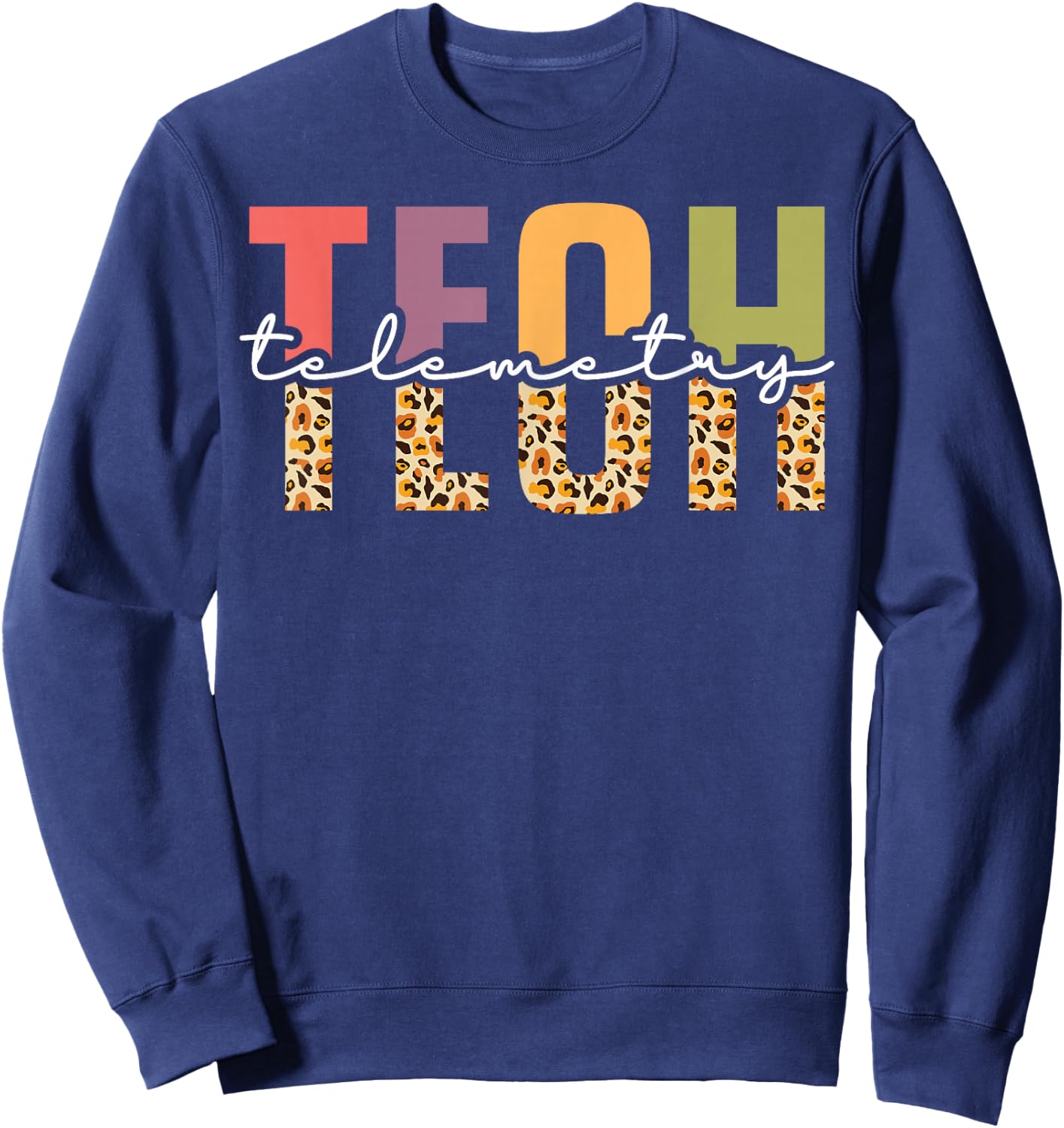 Telemetry Tech Appreciation Leopard Sweatshirt - Sweatshirt | Navy