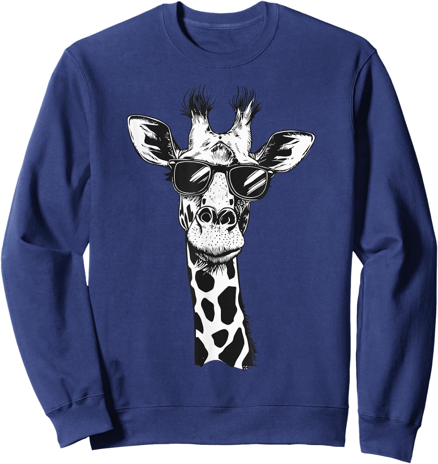 Giraffe With Sunglasses Sweatshirt - Sweatshirt | Navy
