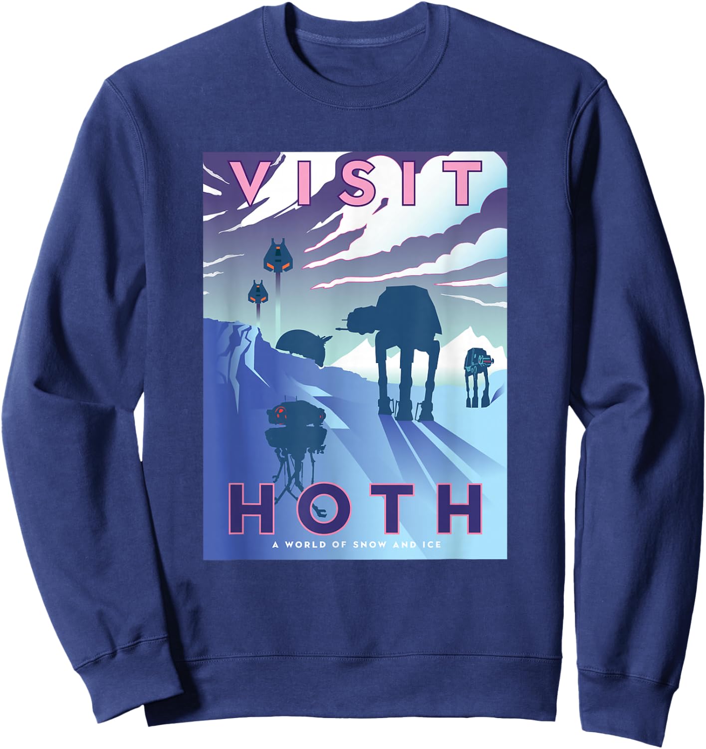 Star Wars The Empire Strikes Back Visit Hoth Postcard Sweatshirt - Sweatshirt | Navy
