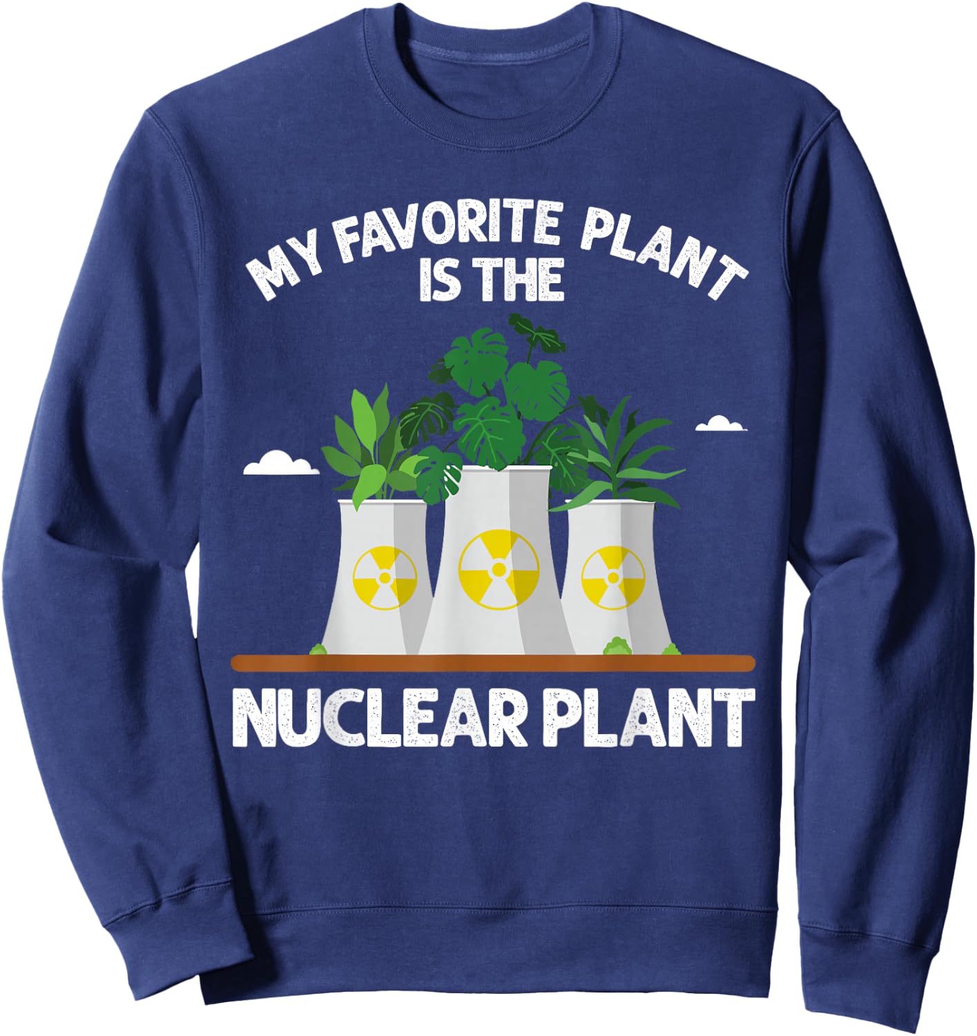 Funny Nuclear Plant Design Women Nuclear Engineering Sweatshirt - Sweatshirt | Navy