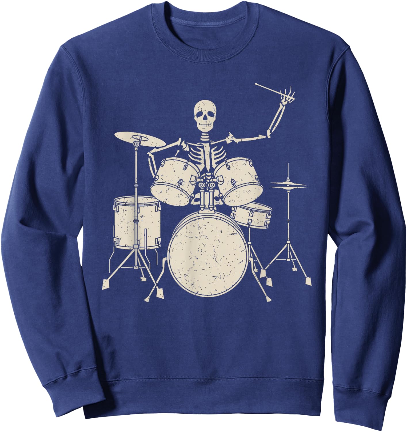 Best Drumming Art Women Drumming Drum Lover Drummer Sweatshirt - Sweatshirt | Navy