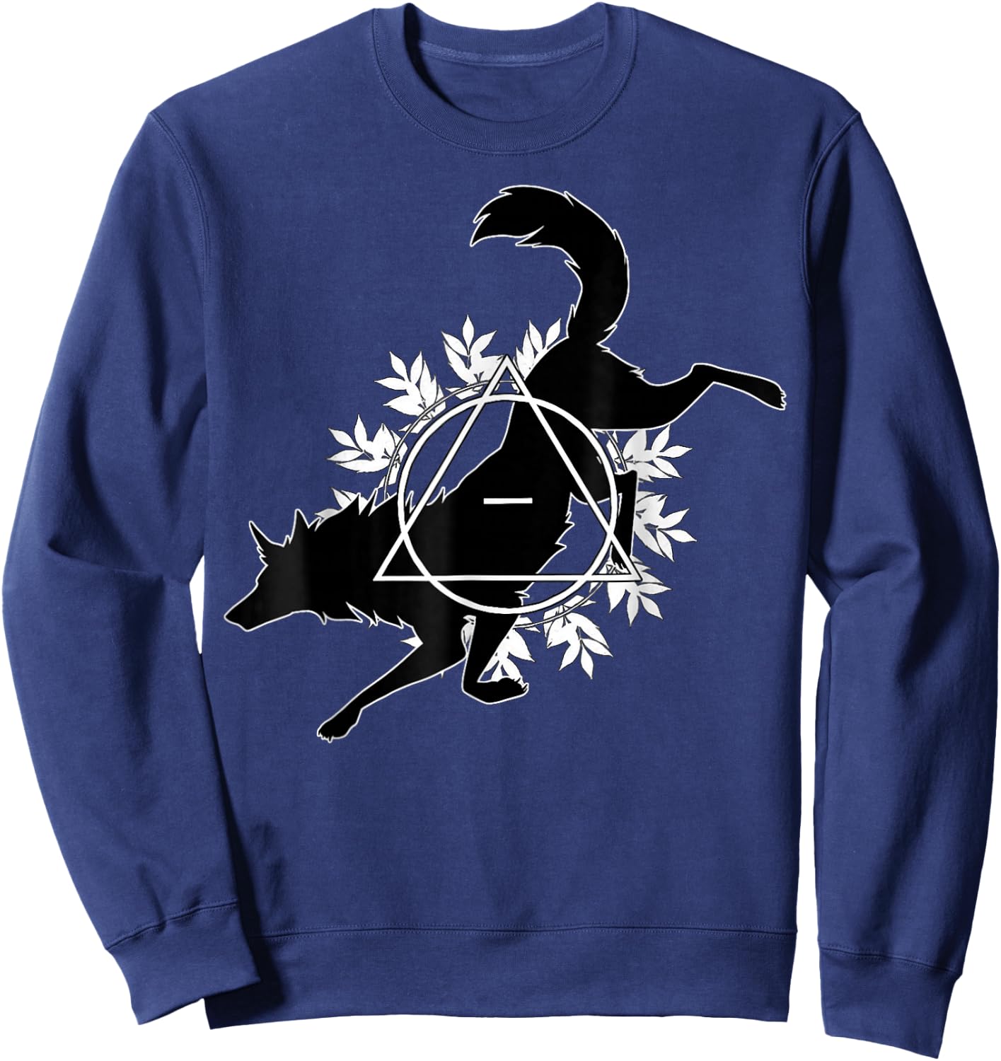 Wolf Heulen Berge Natur Tier Kunst Tierliebhaber Wolf , black Sweatshirt - Sweatshirt | Navy