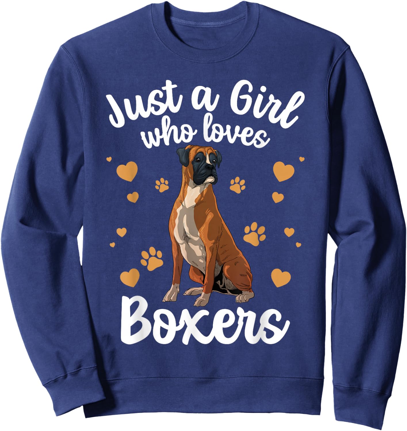 Cool Boxer Dog For Girls Women Kids Dog Trainer Boxer Lovers Sweatshirt - Sweatshirt | Navy