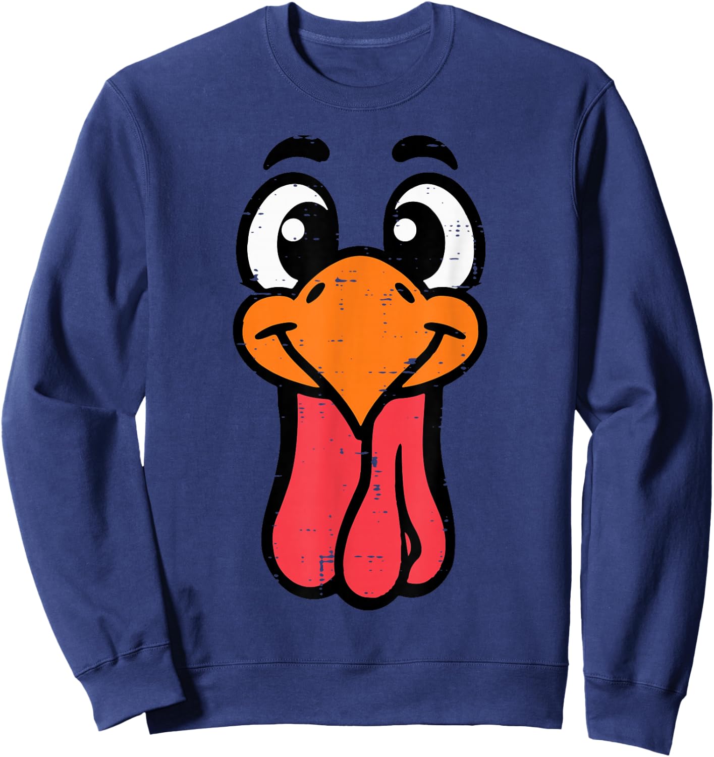 Thanksgiving Turkey Face Cute Toddler Boys Kids Men Women Sweatshirt - Sweatshirt | Navy