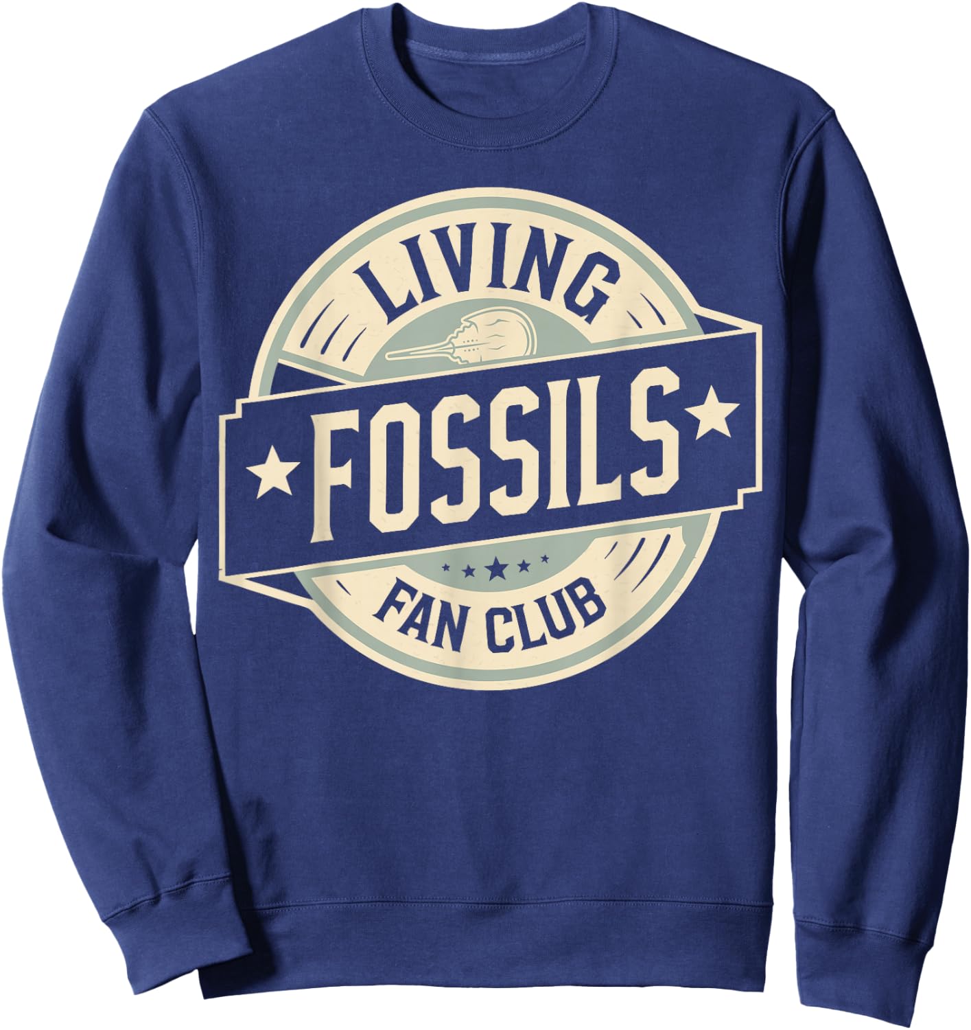 Living Fossils Fan Club Horseshoe Crabs Sweatshirt - Sweatshirt | Navy