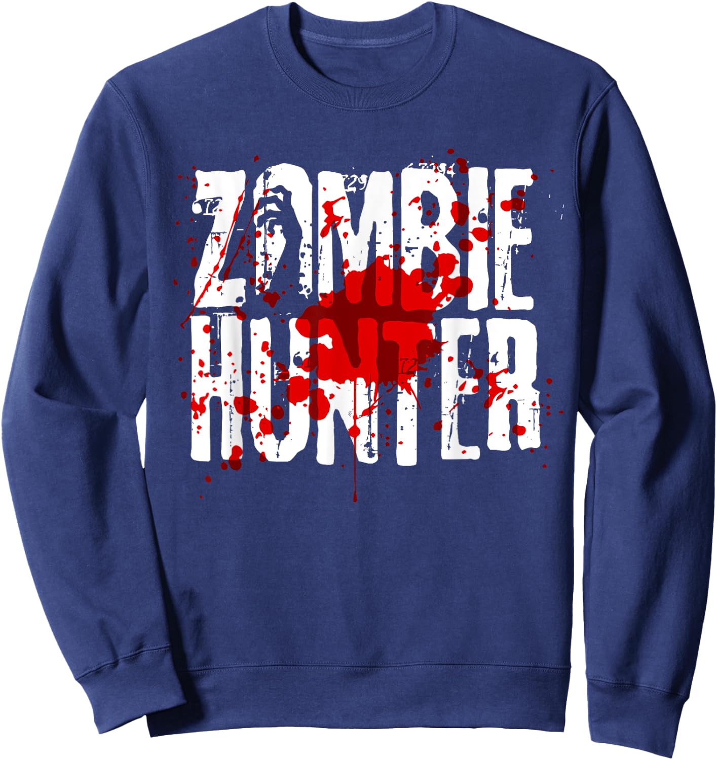 Funny Zombie Hunter Design For Boys Girls Halloween Hunting Sweatshirt - Sweatshirt | Navy
