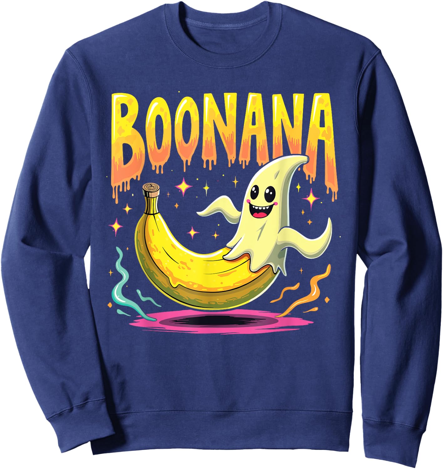 Boonana Costume Funny Ghost Banana for Halloween Sweatshirt - Sweatshirt | Navy