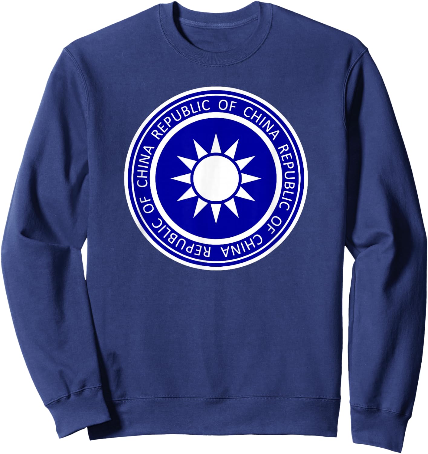 Taiwan Republic of China Sun Symbol Flag Seal Sweatshirt - Sweatshirt | Navy