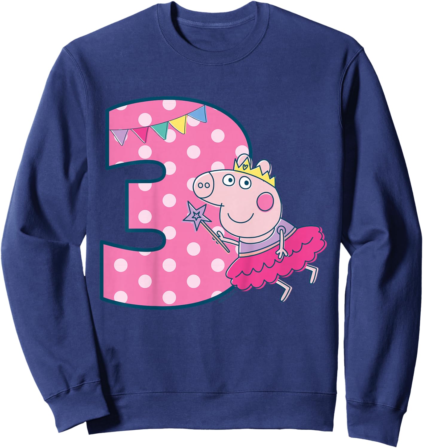 Peppa Pig 3 Geburtstag Sweatshirt - Sweatshirt | Navy
