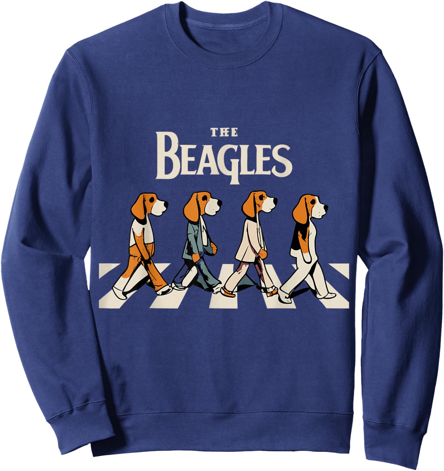 The Beagles Cover Funny Cute Vintage Beagle Dog Lover Sweatshirt - Sweatshirt | Navy
