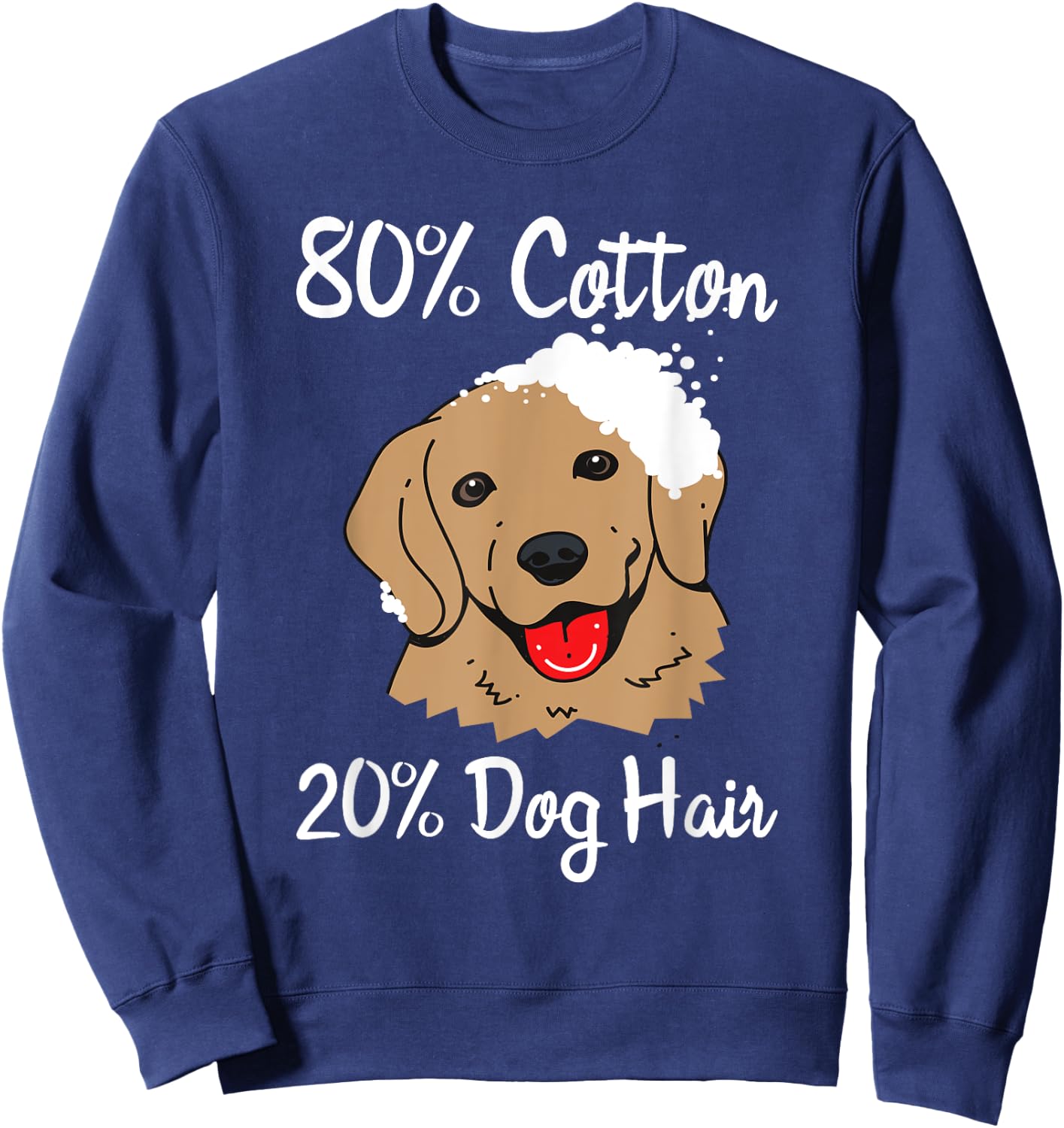 80% Cotton 20% Dog Hair Men Women Kids Sweatshirt - Sweatshirt | Navy