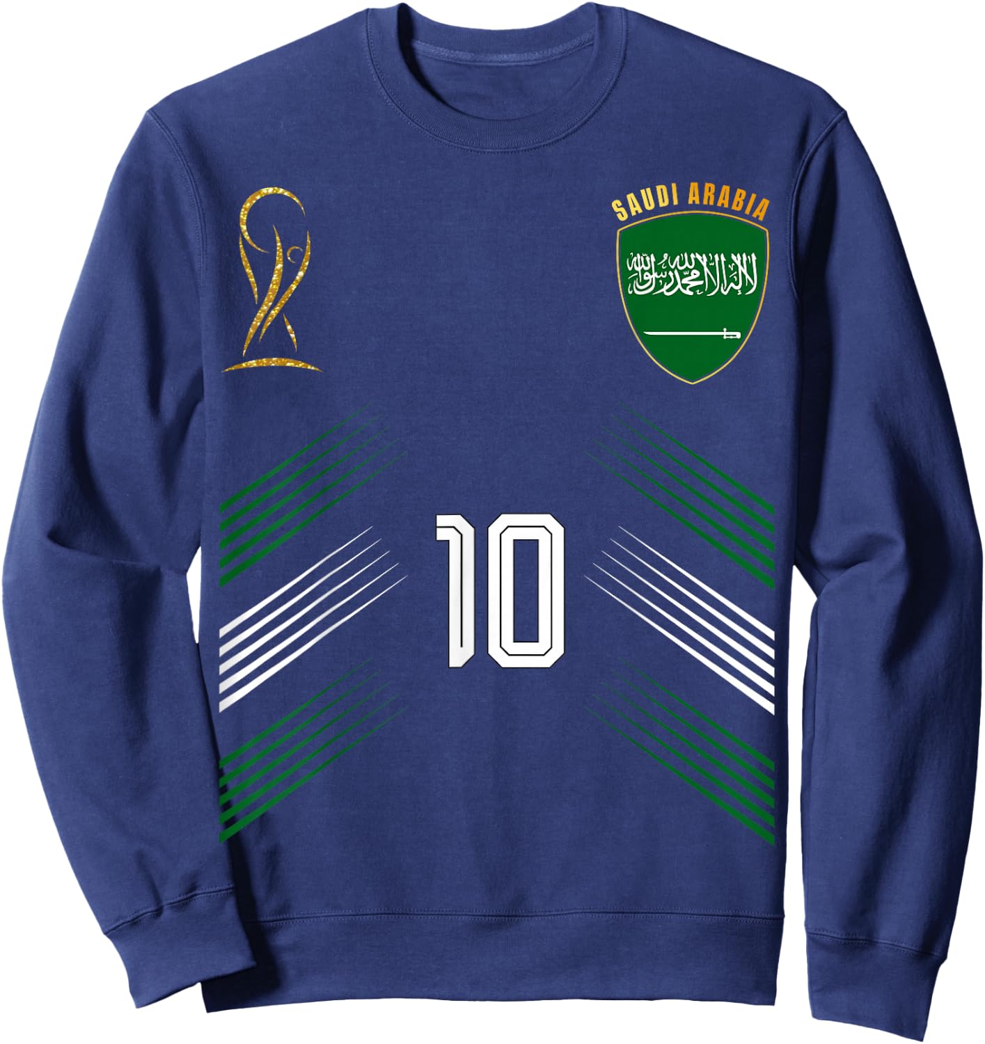 Saudi Arabia Flag Saudi Arabian Pride Lovers Retro Sweatshirt - Sweatshirt | Navy