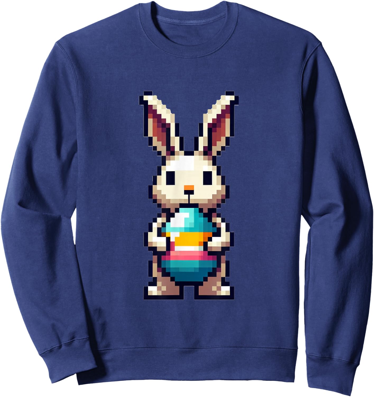 Süßer Pixel Osterhase Frohe Ostern Gamer Erwachsene Kinder Sweatshirt - Sweatshirt | Navy