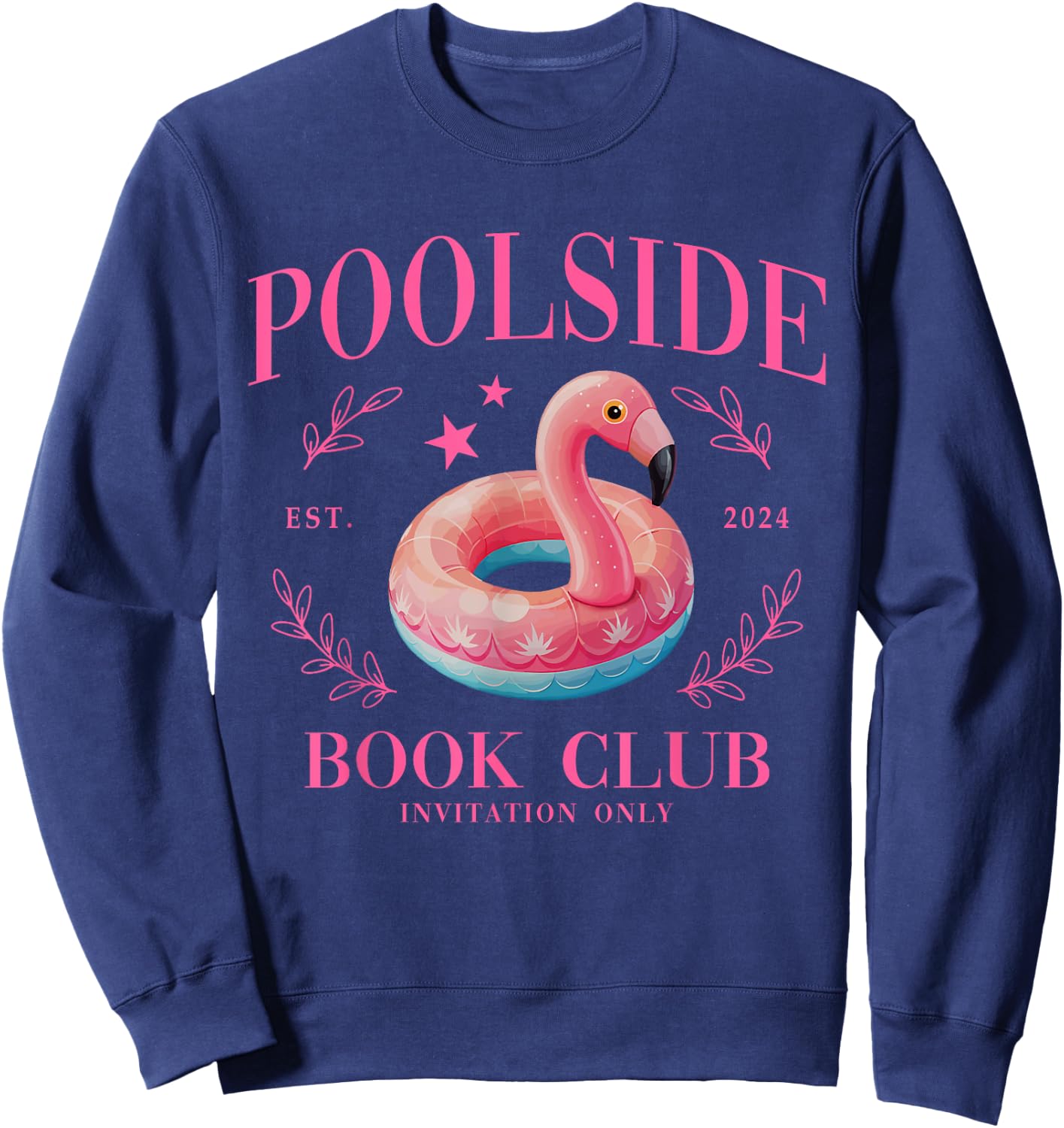 Poolside Book Club Pool Summer Vacation Swimming Women Sweatshirt - Sweatshirt | Navy
